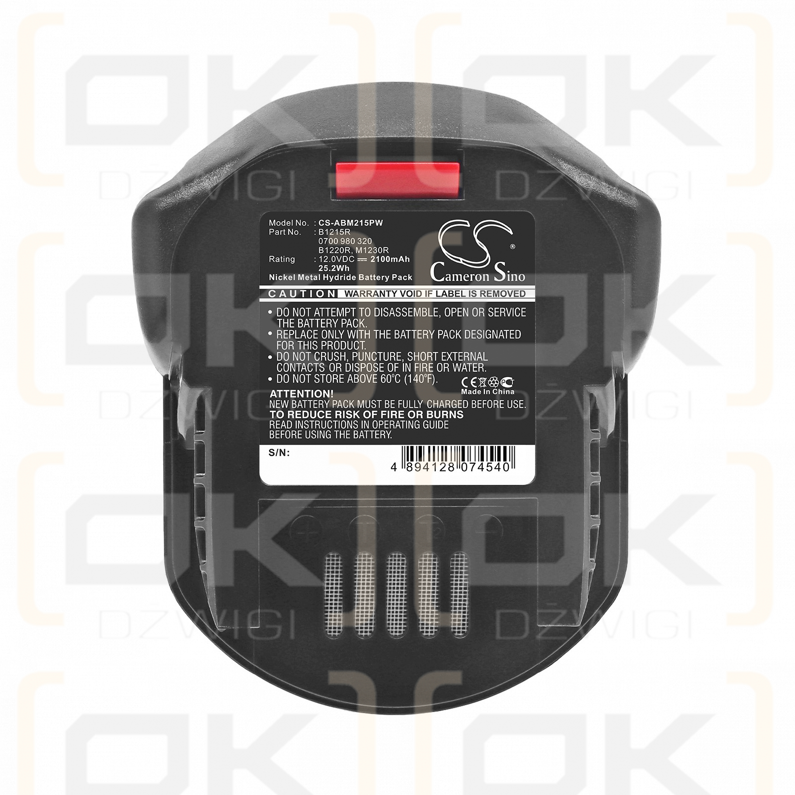 Ersatzakku für AEG FL12 GPS-System / B1215R 2100 mAh Ni-MH 12 V (Cameron Sino)