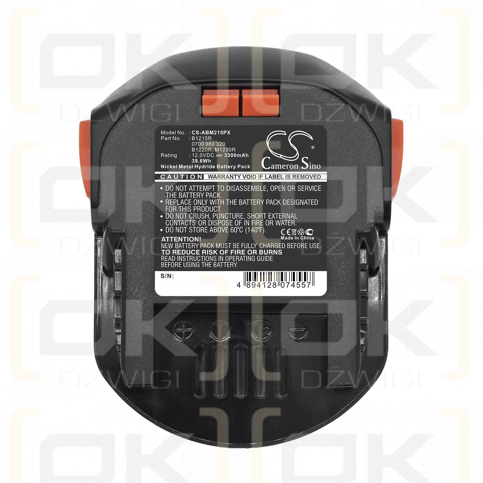 Bateria zamienna do AEG GBS AA12V / B1215R 3300 mAh Ni-MH 12 V (Cameron Sino)