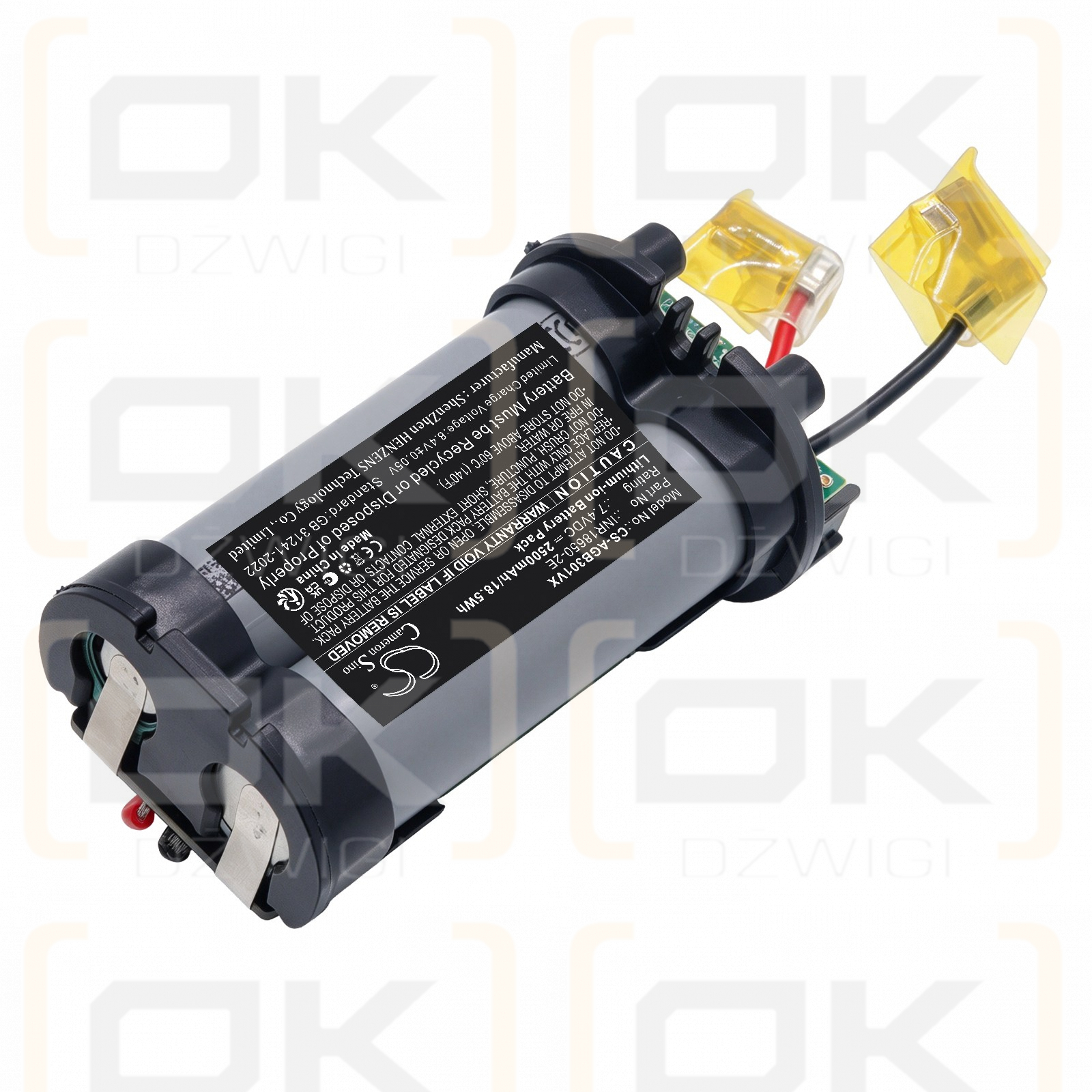 Ersatzakku für Electrolux ZGB3010 / INR18650-2E 2500 mAh Li-Ion 7,4 V (Cameron Sino)