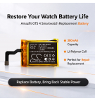 Ersatzakku für Amazfit A2168 / PL551825 300mAh Li-Polymer 3,87V (Cameron Sino)