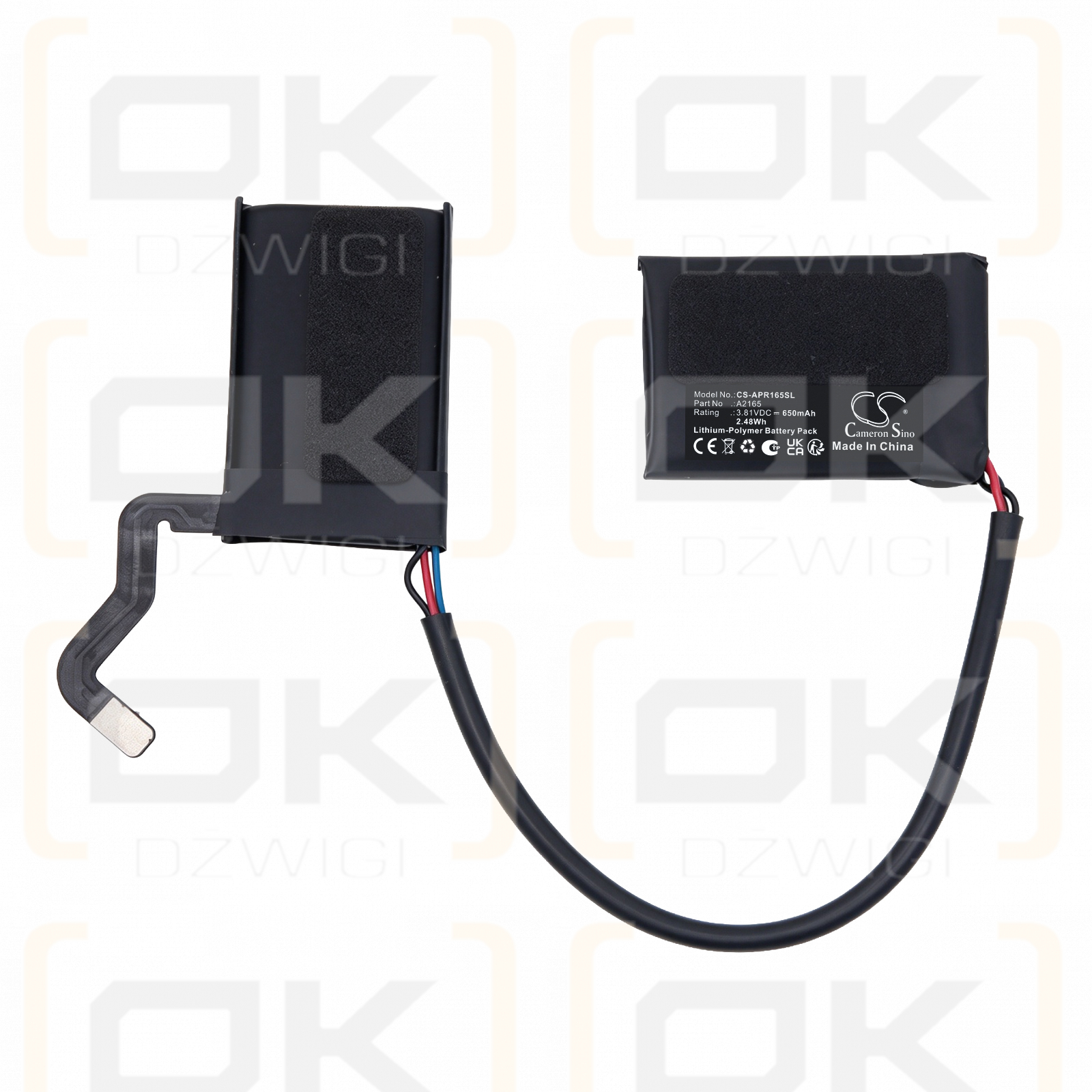 Bateria zamienna do Apple AirPods Max / A2165 650 mAh Li-Polymer 3.81 V (Cameron Sino)
