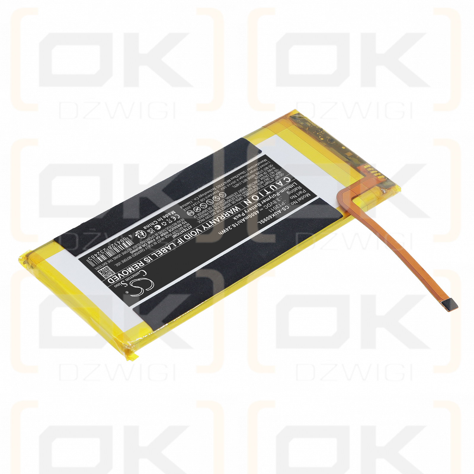 Replacement Battery for Autel MaxiBAS BT609 Scanner / PT2011 4800mAh Li-Polymer 3.8V (Cameron Sino)