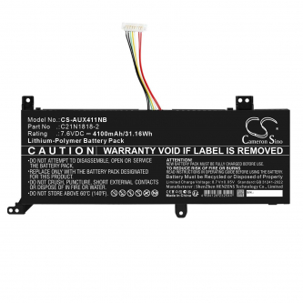 Replacement Battery for Asus VivoBook S14 S412F / C21N1818-2 4100mAh Li-Polymer 7.6V (Cameron Sino)