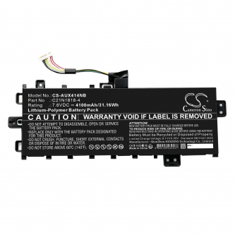 Replacement Battery for Asus VivoBook 15 X509FAEJ562TS / C21N1818-4 4100 mAh Li-Polymer 7.6 V (Cameron Sino)