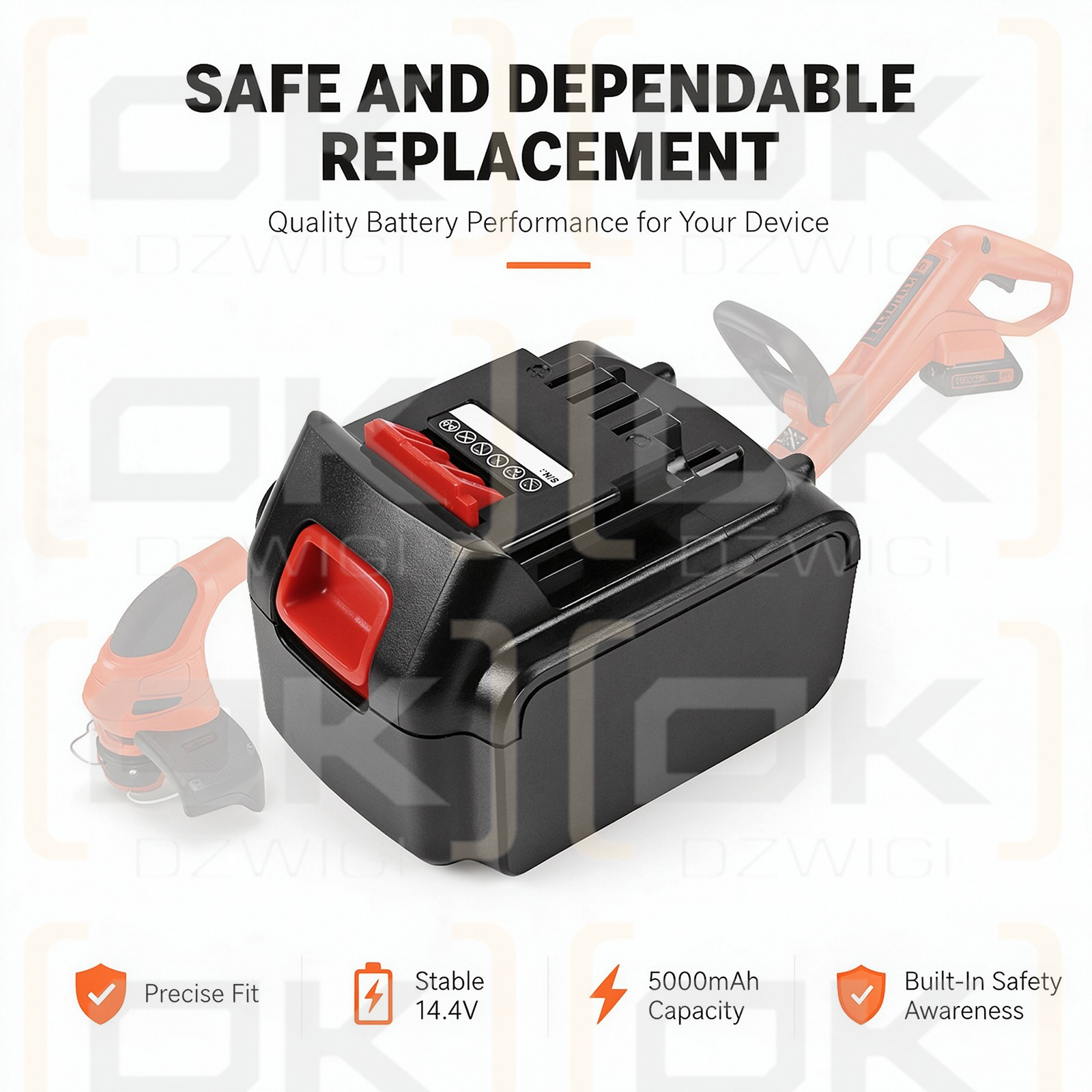 Ersatzakku für Black & Decker SSL20SB-2 / BL1114 5000 mAh Li-Ion 14,4 V (Cameron Sino)