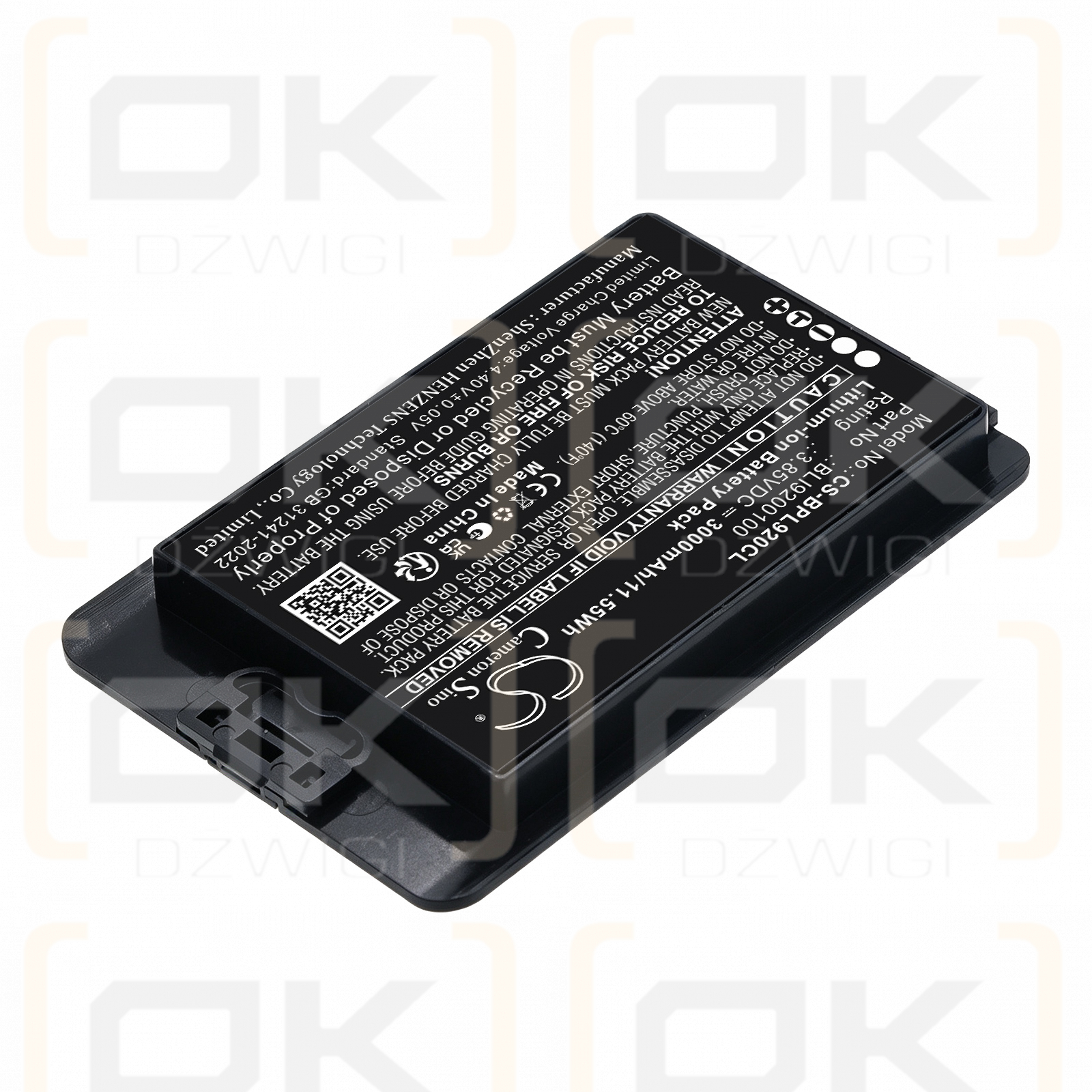 Bateria zamienna do SpectraLink Versity 9240 /  BLI9200100 3000 mAh Li-ion 3.85 V (Cameron Sino)