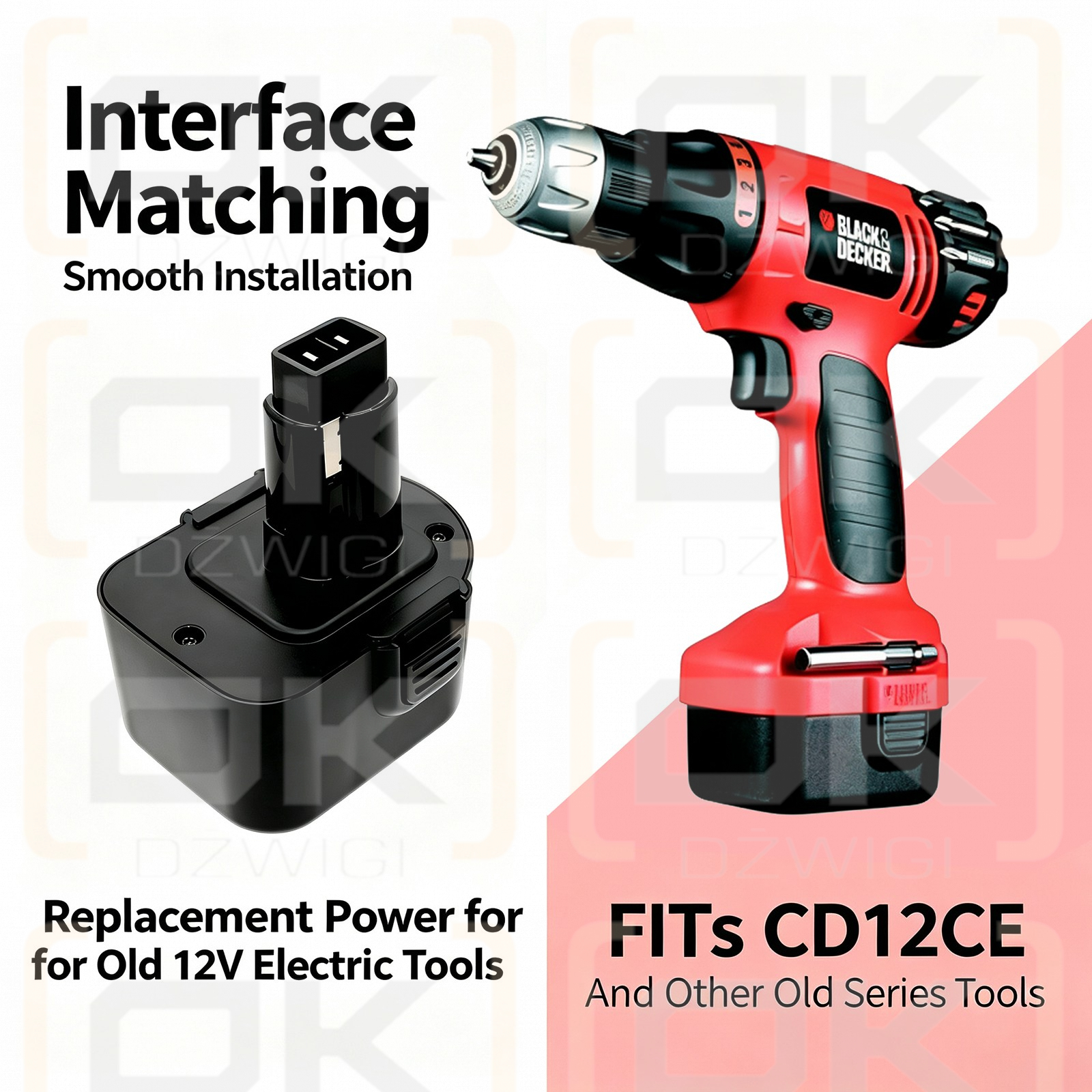 Ersatzakku für Black & Decker TV250 / PS130 3300 mAh Ni-MH 12V (Cameron Sino)