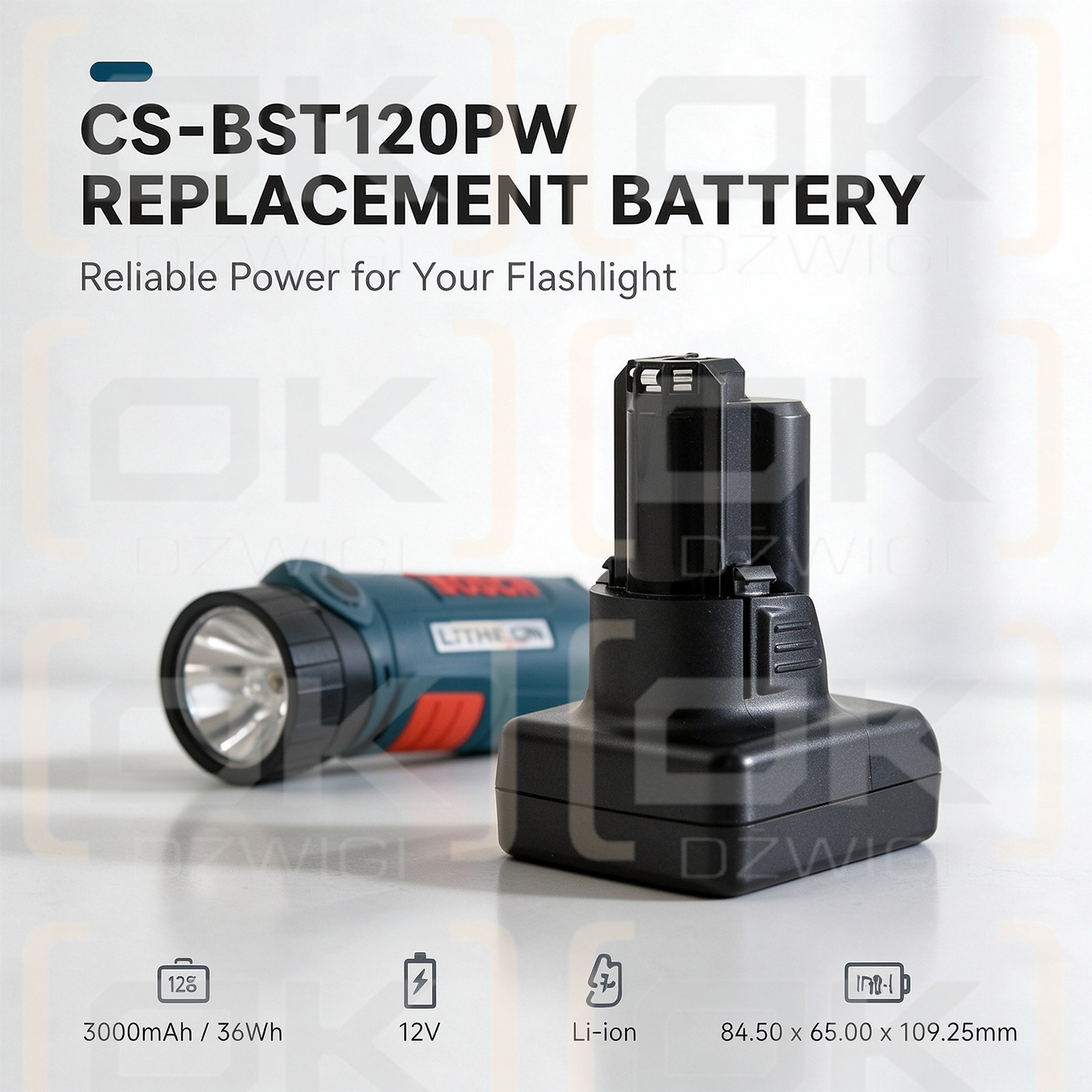 Ersatzakku für Bosch PS70-2A / BAT420 3000 mAh Li-Ion 12V (Cameron Sino)