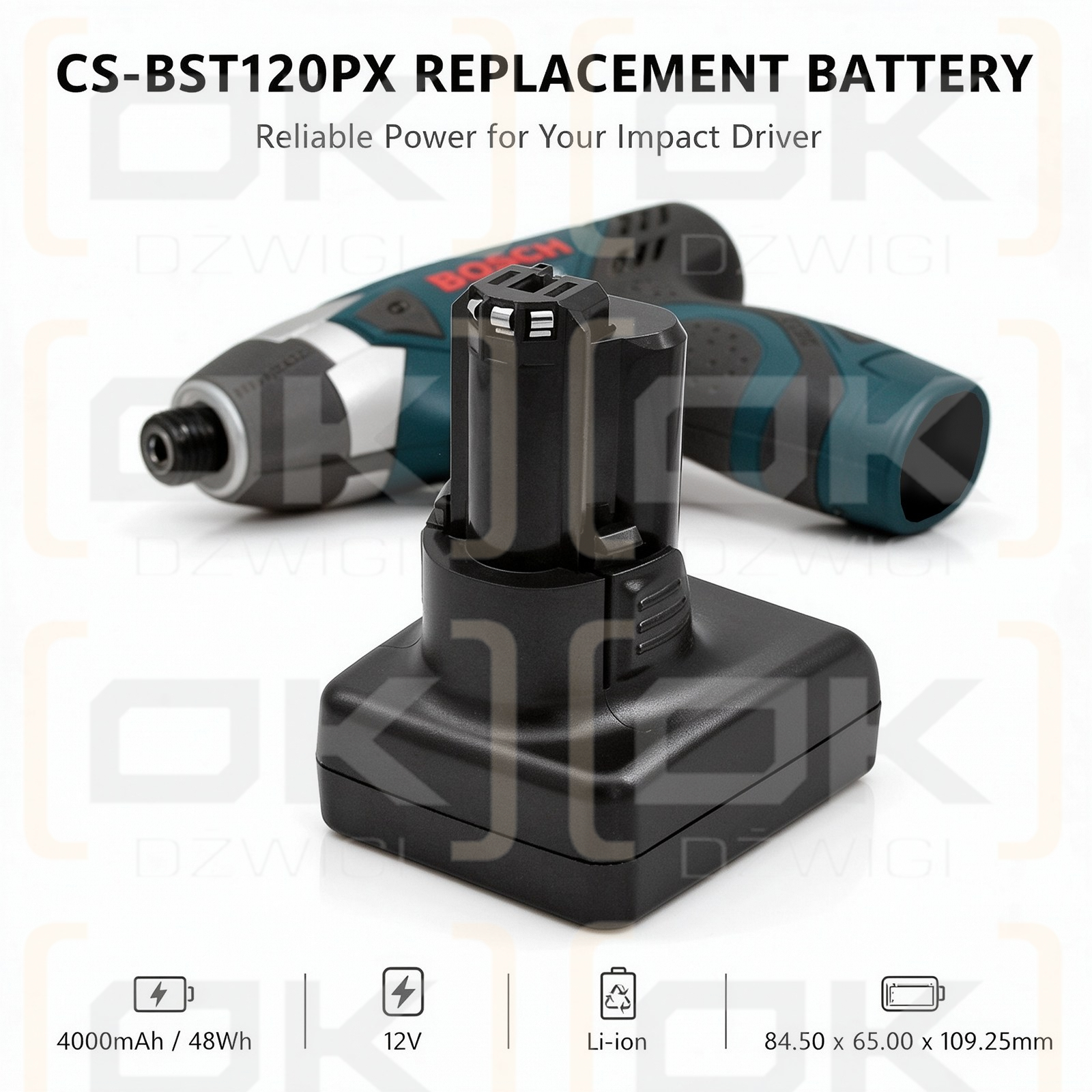 Ersatzakku für Bosch PS70-2A / BAT420 4000 mAh Li-Ion 12V (Cameron Sino)