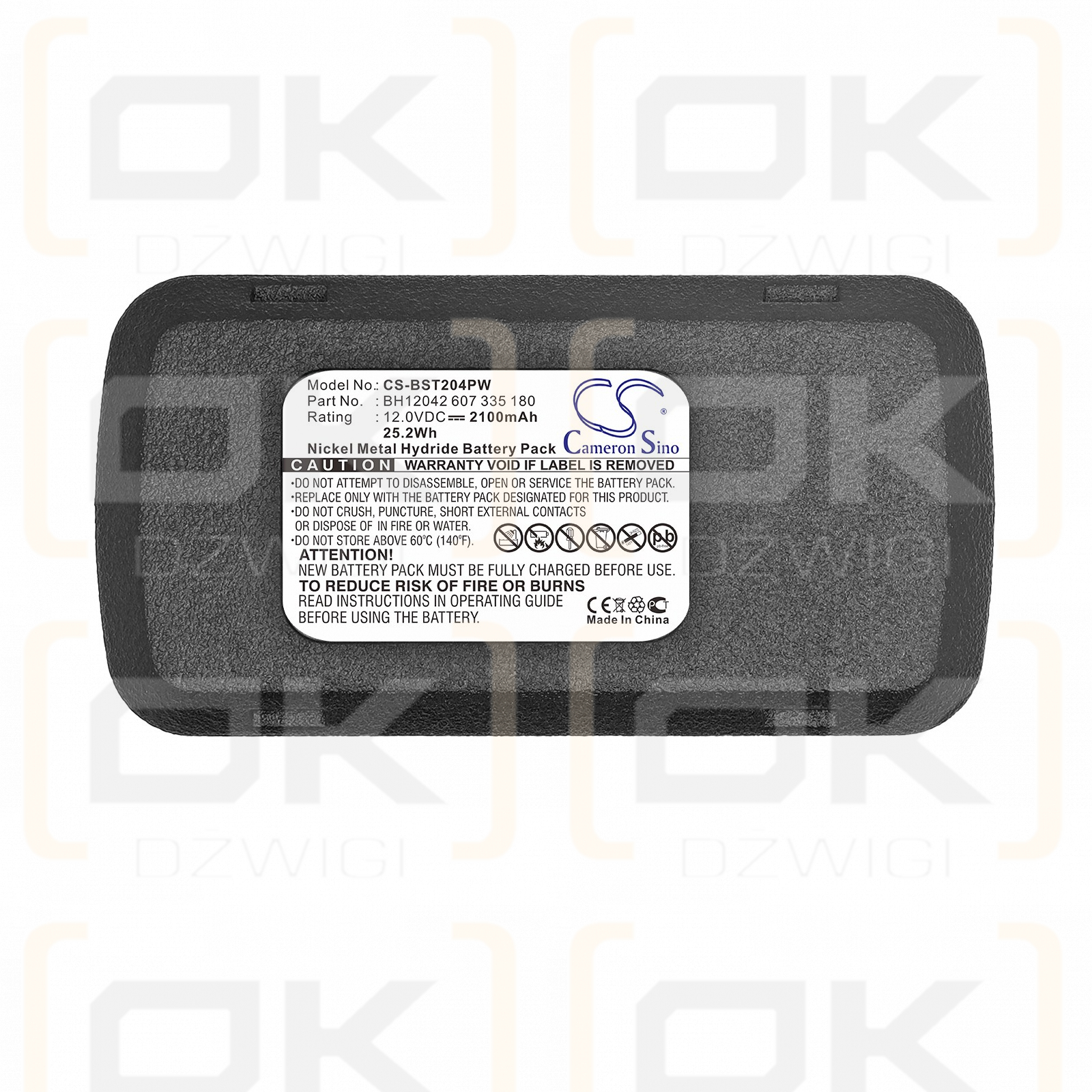 Bateria zamienna do Bosch IASR 2490 / BPT1004 2100 mAh Ni-MH 12 V (Cameron Sino)