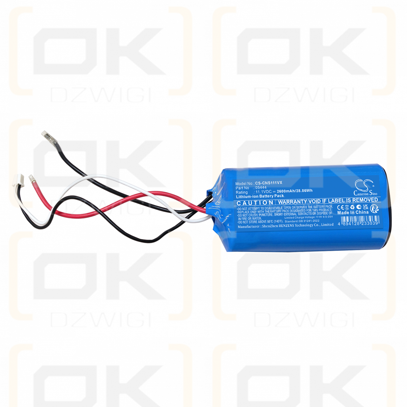 Batería de repuesto para Cecotec Conga Immortal ExtremeSuction 11.1V 2600 mAh Li-ion 11.1 V (Cameron Sino)