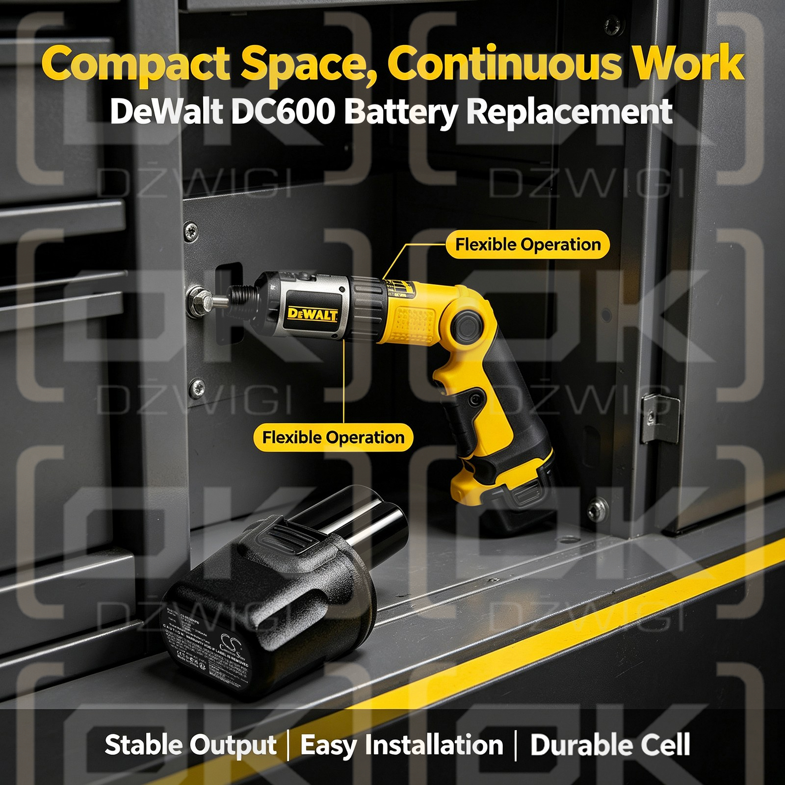 Bateria zamienna do DeWalt DC600 / DE9054 2100 mAh Ni-MH 3.6 V (Cameron Sino)