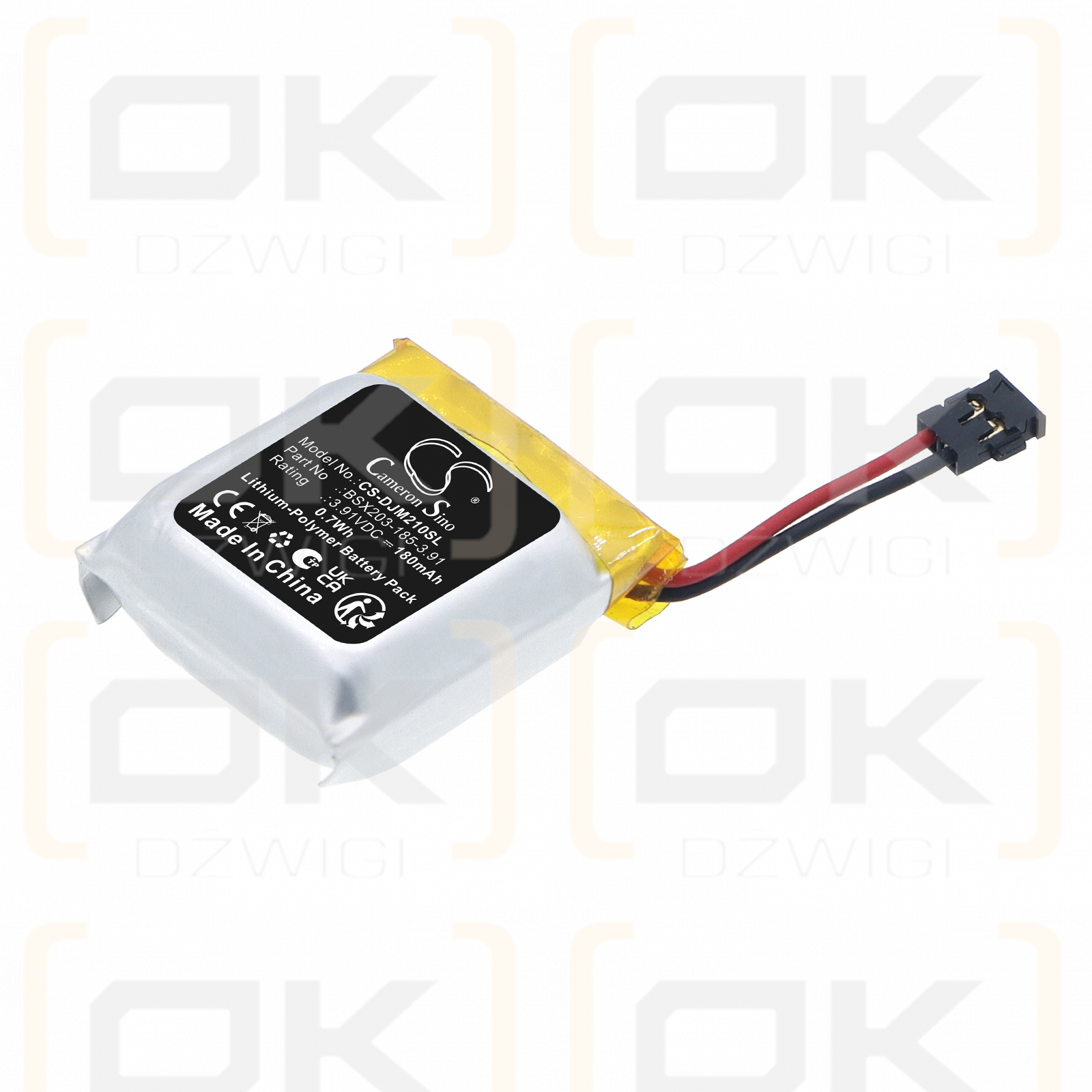 Bateria zamienna do DJI Mic Mini 2S / BSX203-185-3.91 180 mAh Li-Polymer 3.91 V (Cameron Sino)