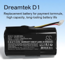 Replacement battery for Verifone / BPK550-026-74-B 3400 mAh Li-ion 7.4 V (Cameron Sino)