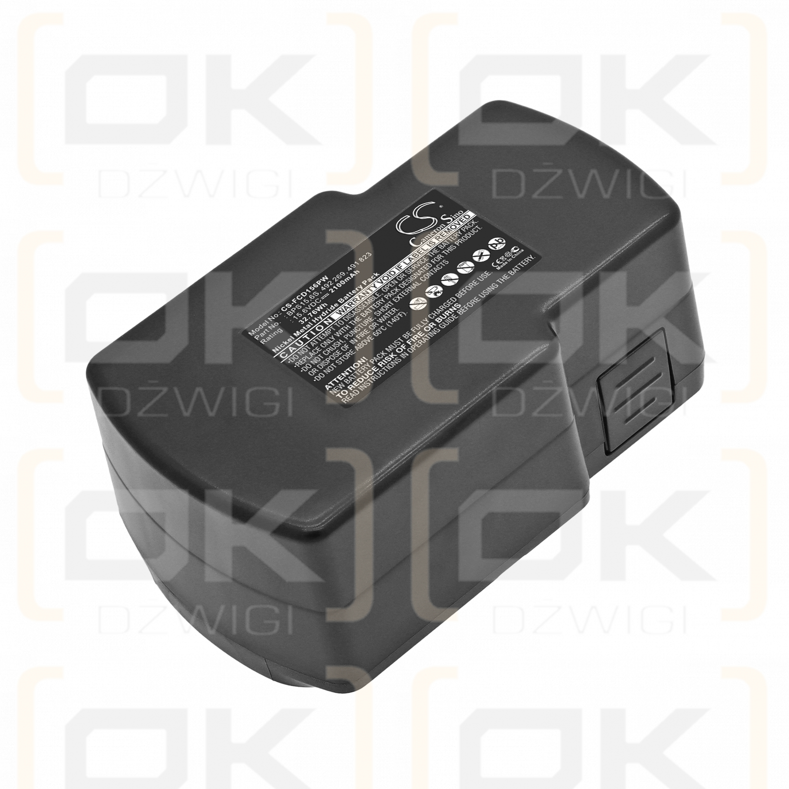 Bateria zamienna do Festool T15+3 / BPS15.6 2100 mAh Ni-MH 15.6 V (Cameron Sino)