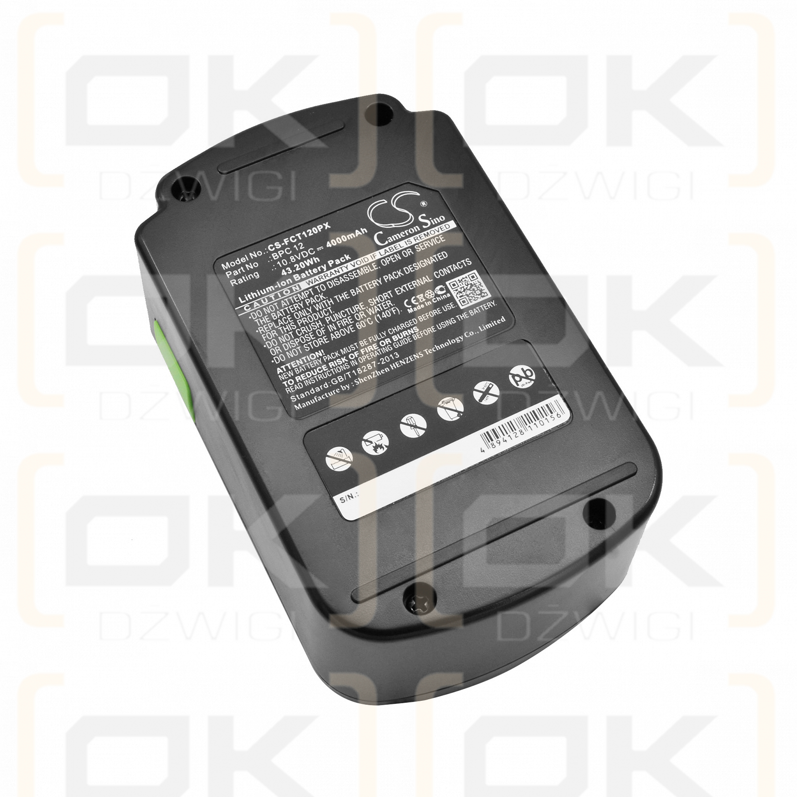 Bateria zamienna do Festool C 12 Li / BPC 12 4000 mAh Li-ion 10.8 V (Cameron Sino)
