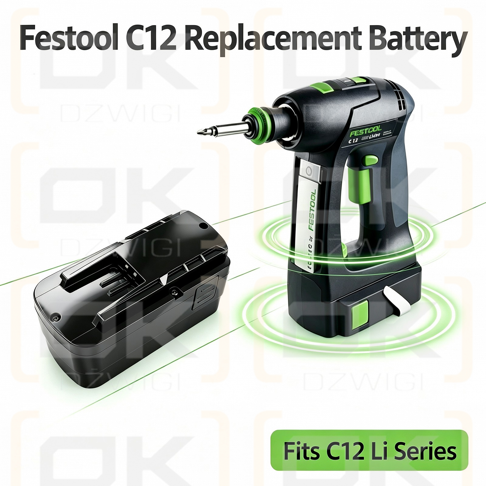 Bateria zamienna do Festool 398338 / BPS12C 3300 mAh Ni-MH 12 V (Cameron Sino)