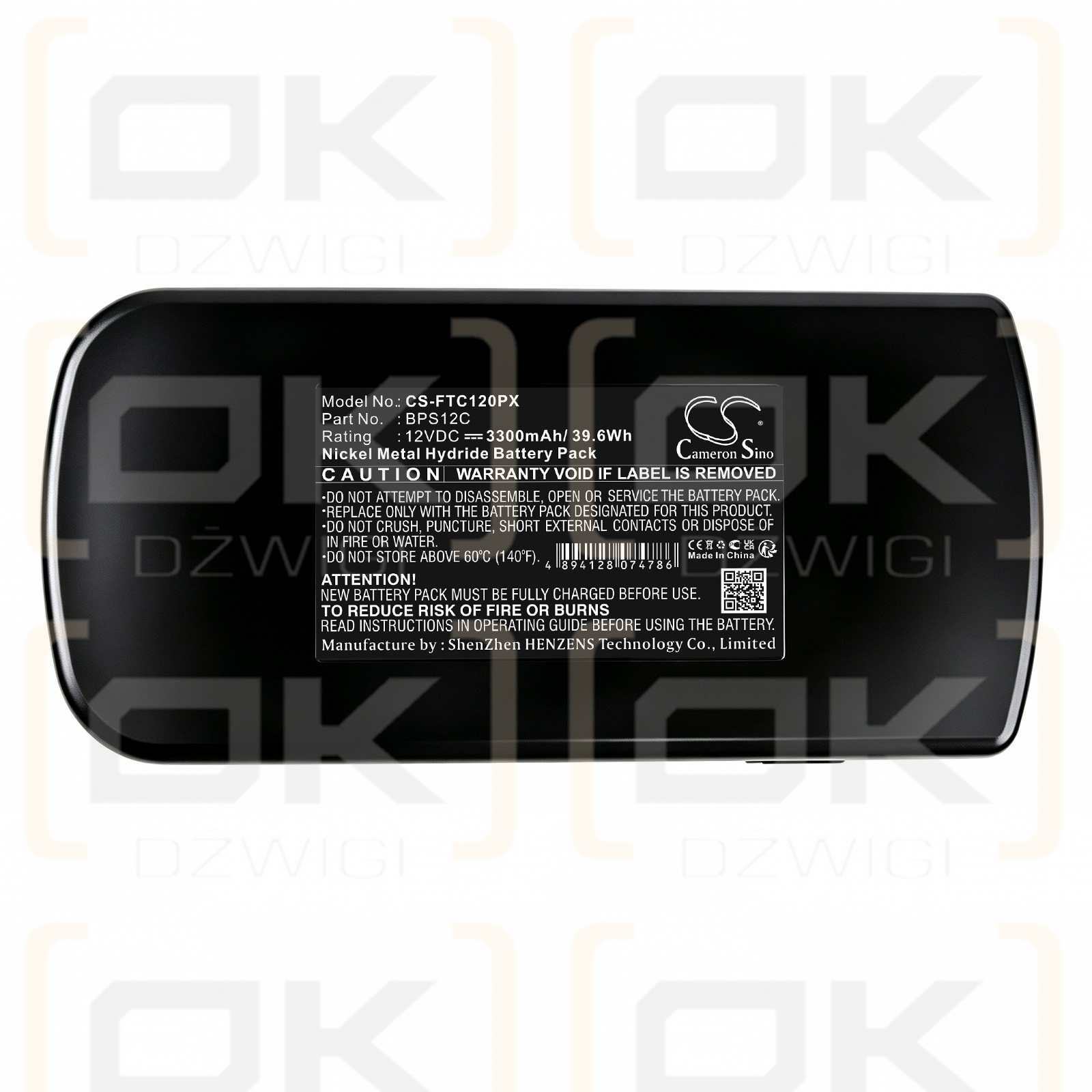Bateria zamienna do Festool 398338 / BPS12C 3300 mAh Ni-MH 12 V (Cameron Sino)