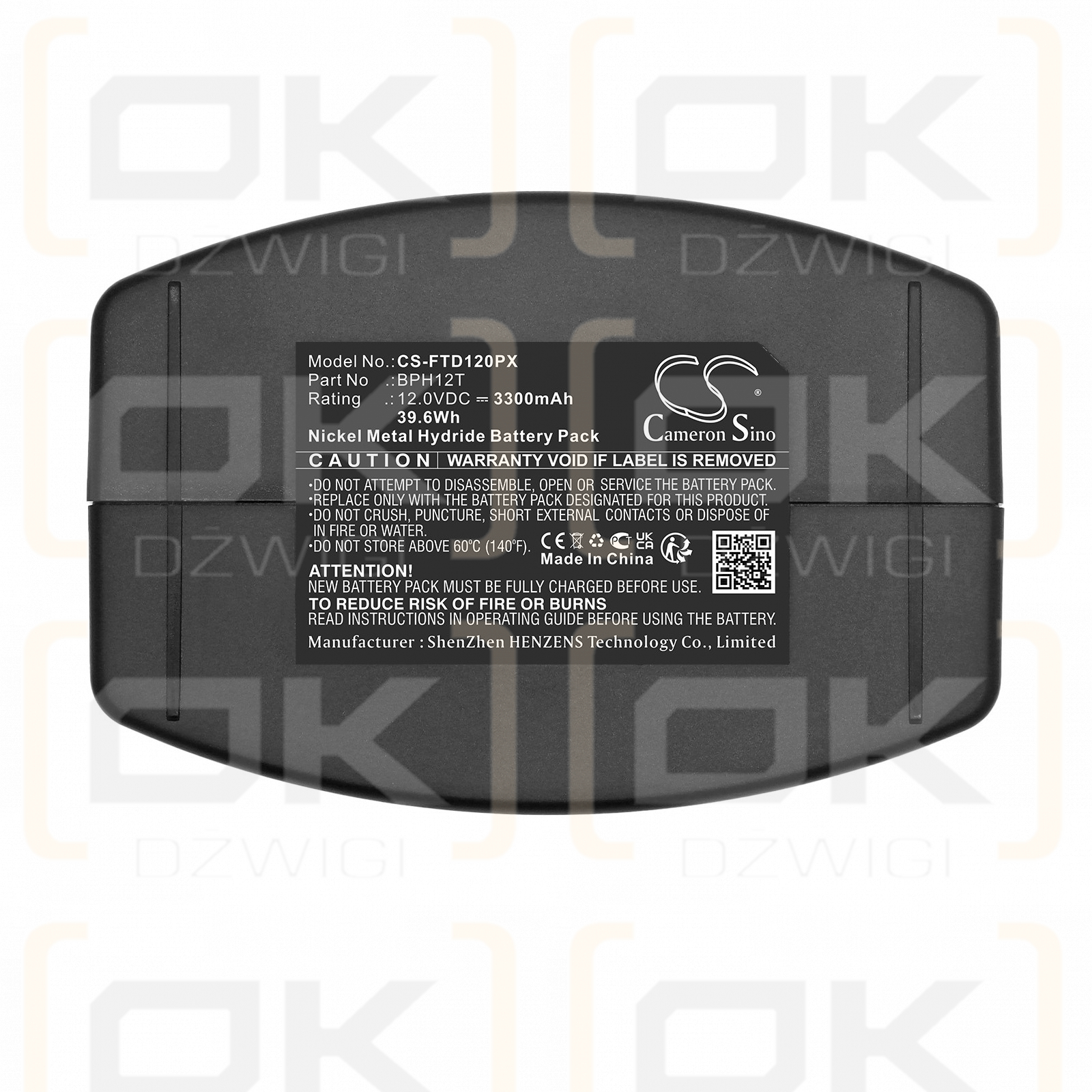 Bateria zamienna do Festool TDD12MH / BPH12T 3300 mAh Ni-MH 12 V (Cameron Sino)