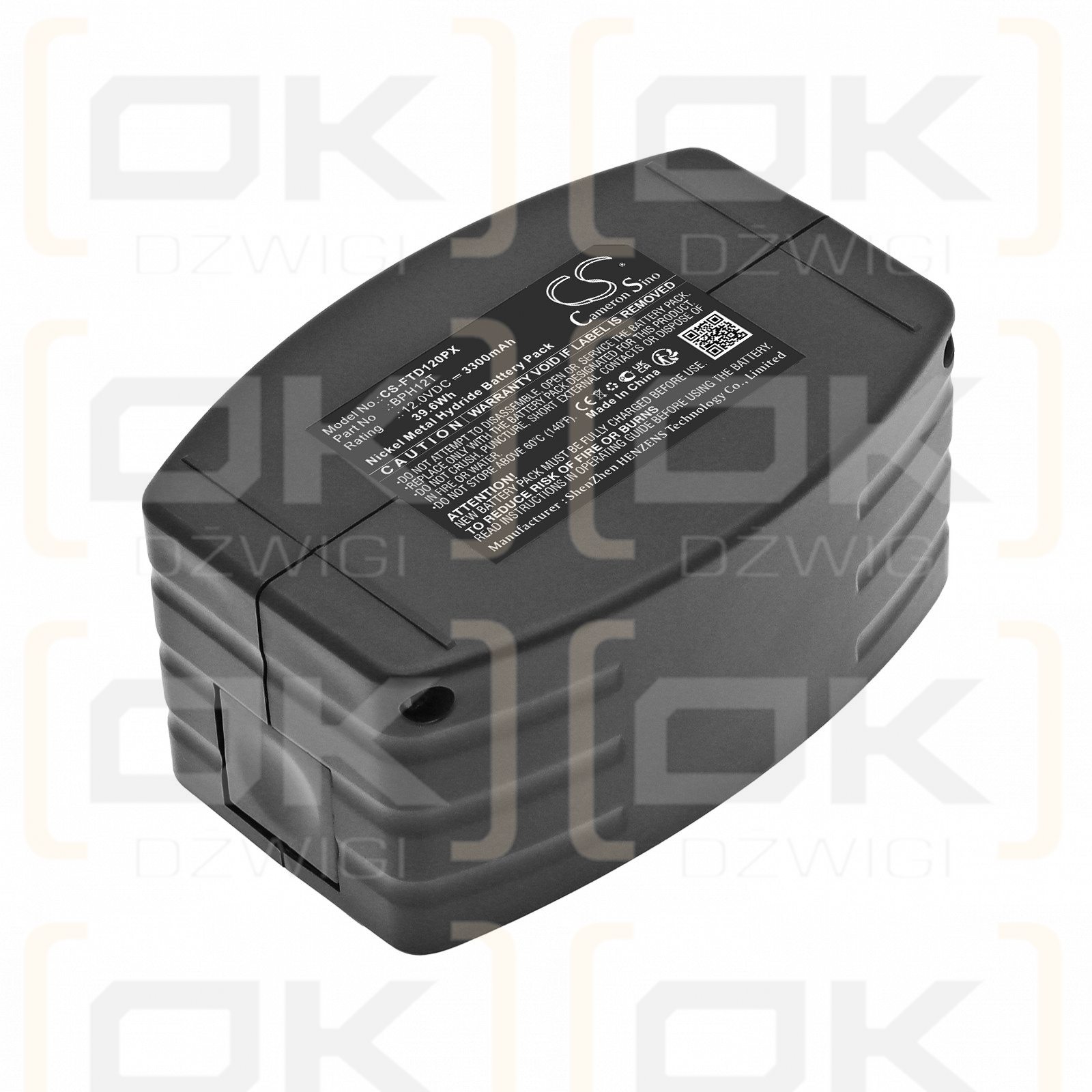Bateria zamienna do Festool TDD12MH / BPH12T 3300 mAh Ni-MH 12 V (Cameron Sino)