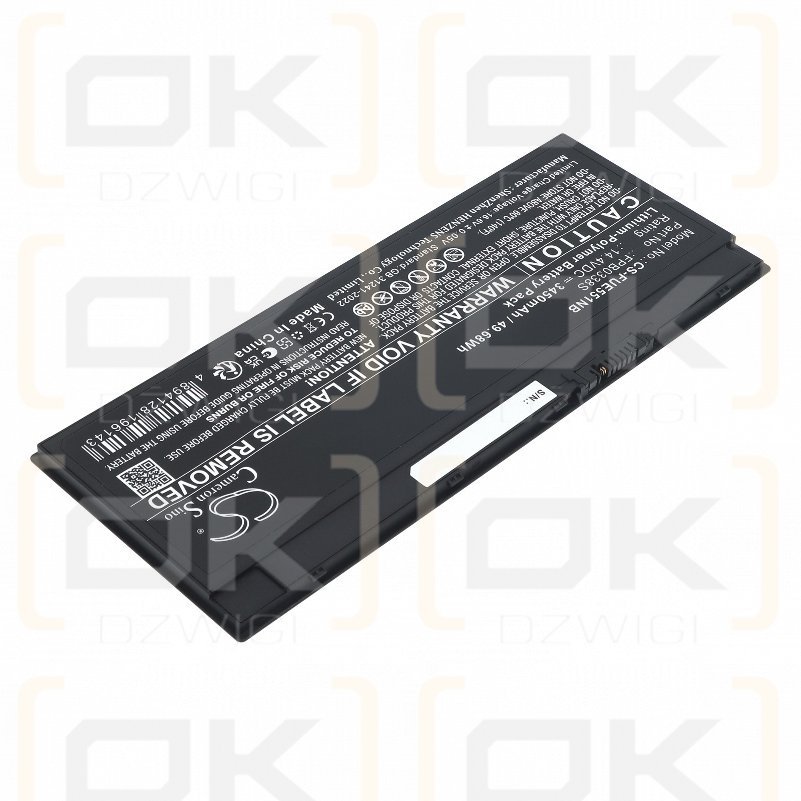 Bateria zamienna do Fujitsu Lifebook U7570MP590DE / CP721834-01 3450 mAh Li-Polymer 14.4 V (Cameron Sino)