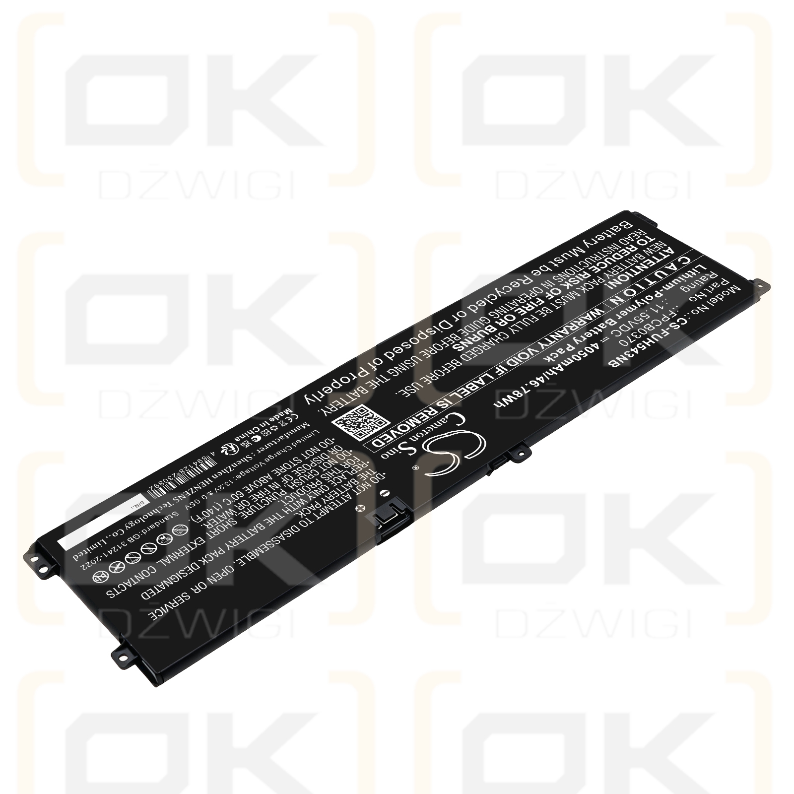 Bateria zamienna do Fujitsu  FMV WM1-K3 / CP829150-01 4050 mAh Li-Polymer 11.55 V (Cameron Sino)