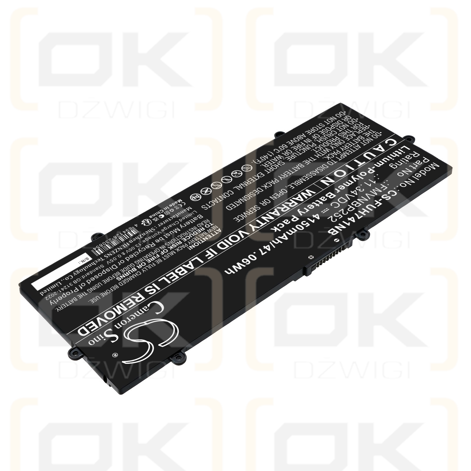 Bateria zamienna do Fujitsu  LifeBook U7511/G / CP801784-04 4150 mAh Li-Polymer 11.34 V (Cameron Sino)