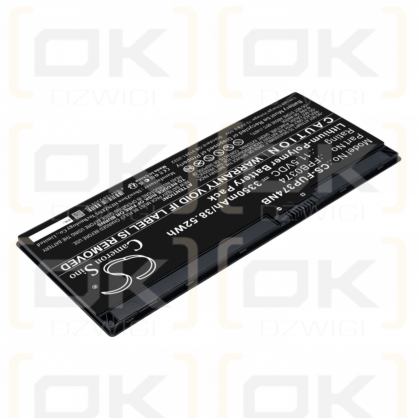 Ersatzakku für Fujitsu Lifebook WQ1K1 / CP854407-02 3350 mAh Li-Polymer 11,5 V (Cameron Sino)