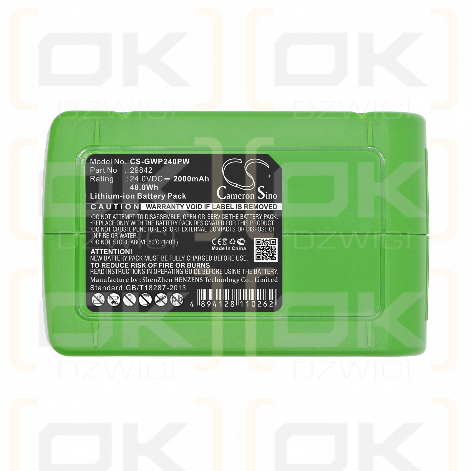 Bateria zamienna do Alpina T 24 Li / BT 4024 2000 mAh Li-ion 24 V (Cameron Sino)