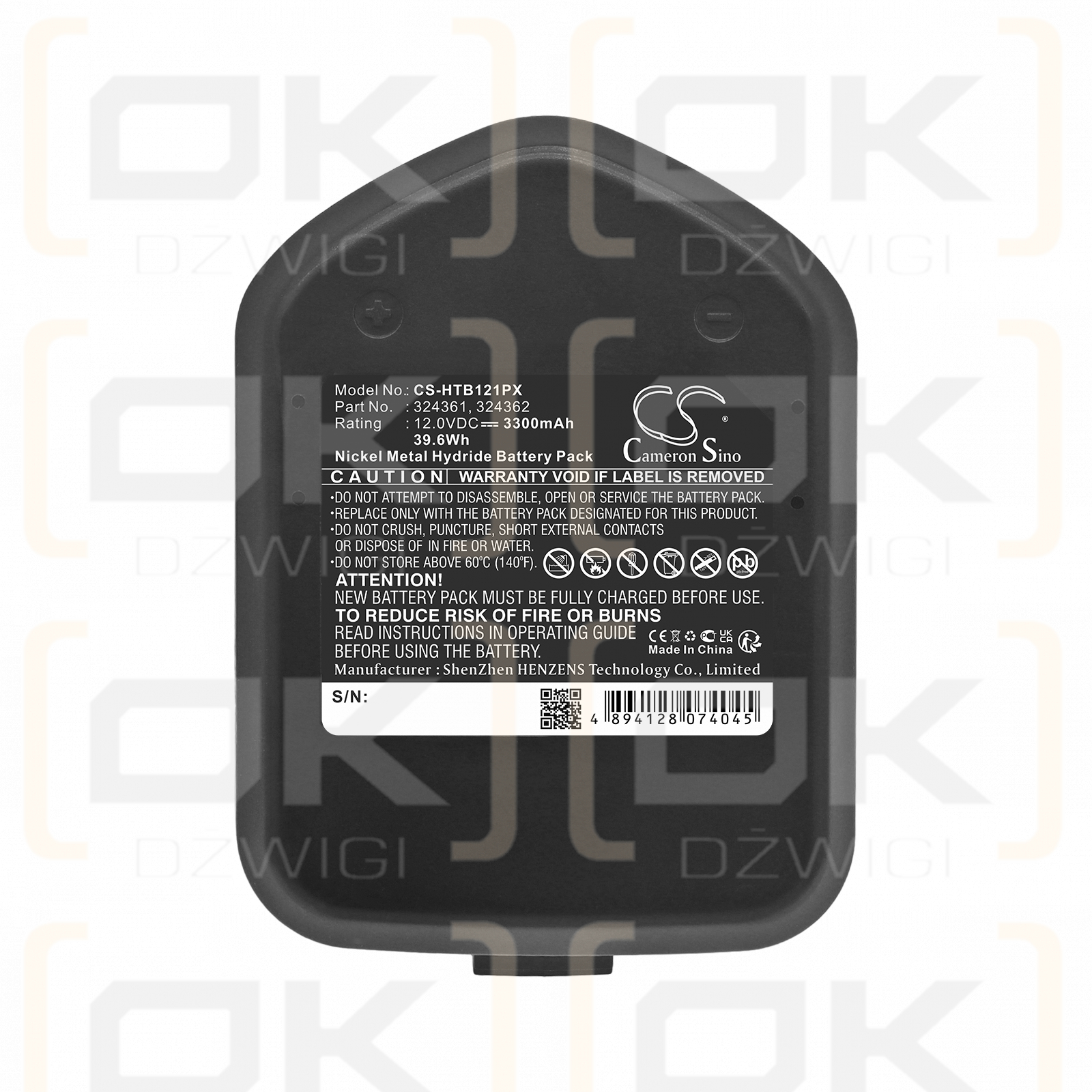 Bateria zamienna do Hitachi WR12DMR / EB1212S 3300 mAh Ni-MH 12 V (Cameron Sino)