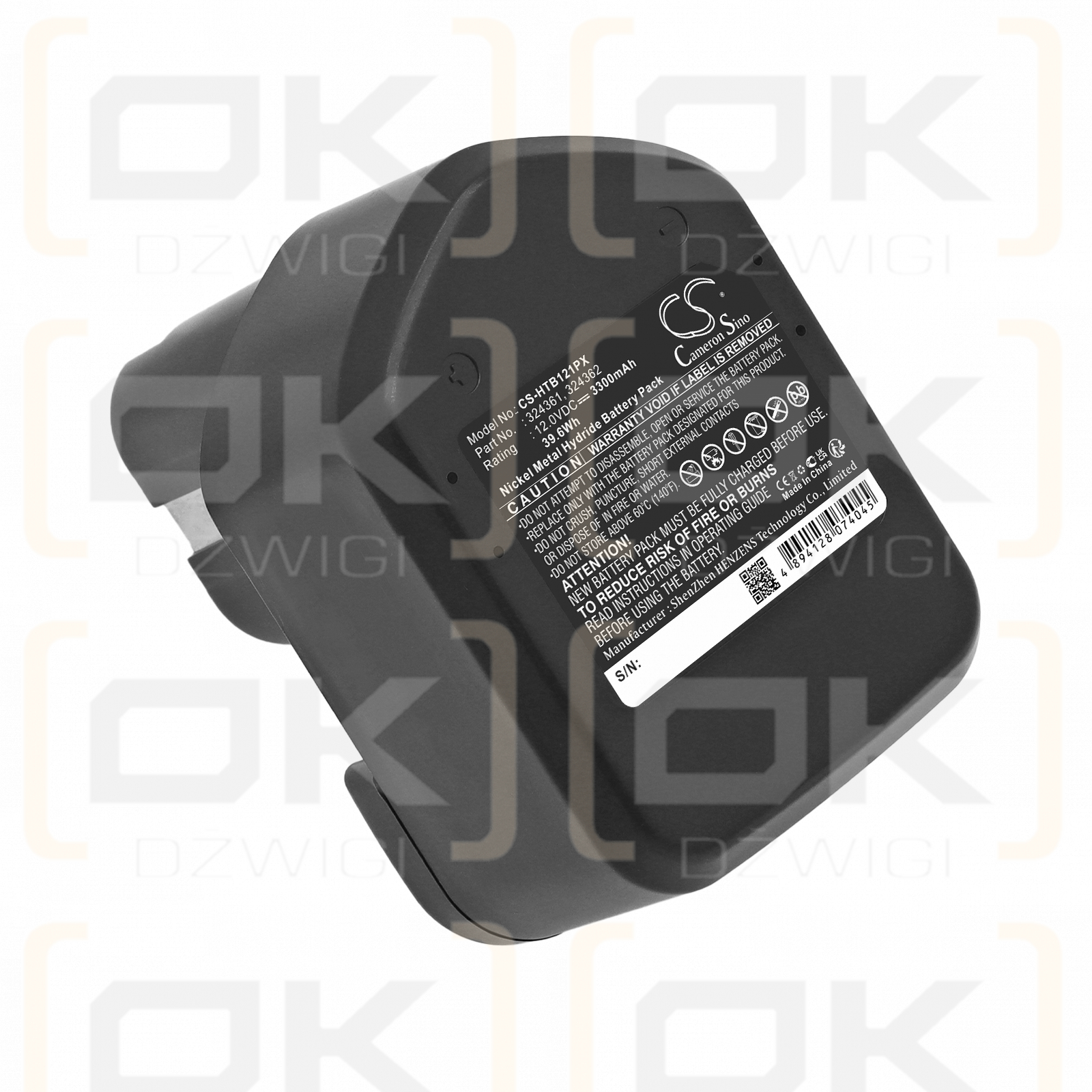 Bateria zamienna do Hitachi WR12DMR / EB1212S 3300 mAh Ni-MH 12 V (Cameron Sino)