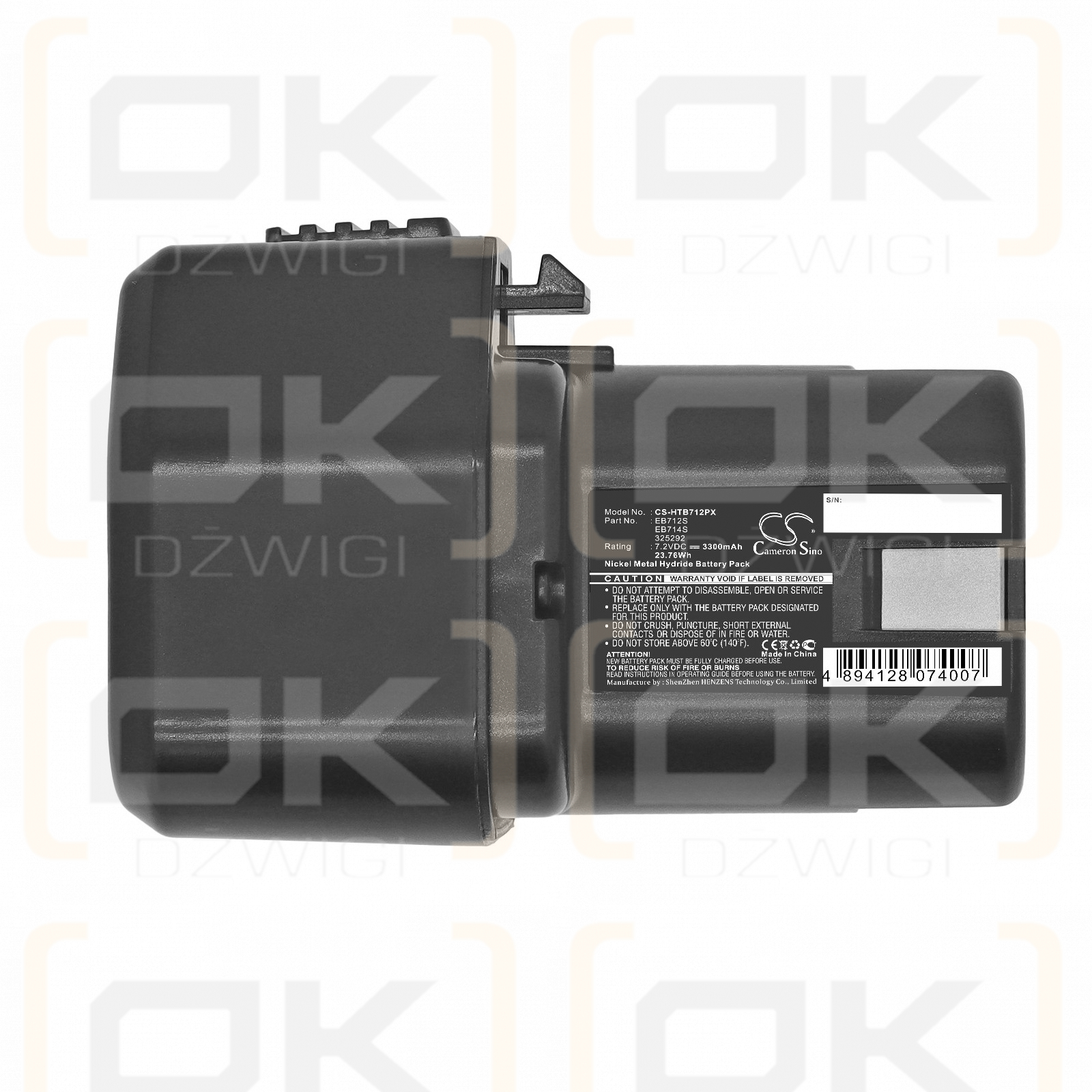 Bateria zamienna do Hitachi FEB7S / EB712S 3300 mAh Ni-MH 7.2 V (Cameron Sino)