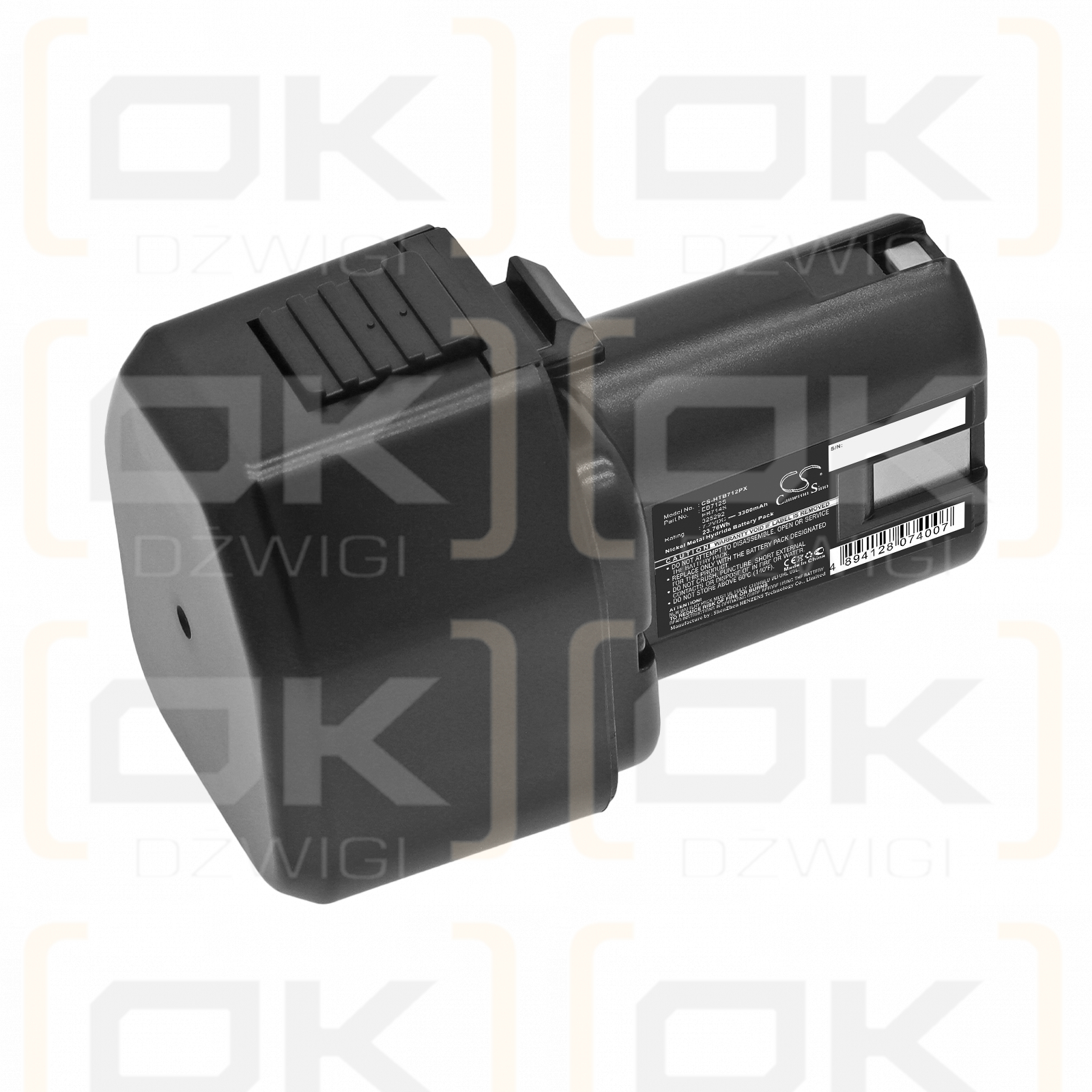 Bateria zamienna do Hitachi FEB7S / EB712S 3300 mAh Ni-MH 7.2 V (Cameron Sino)
