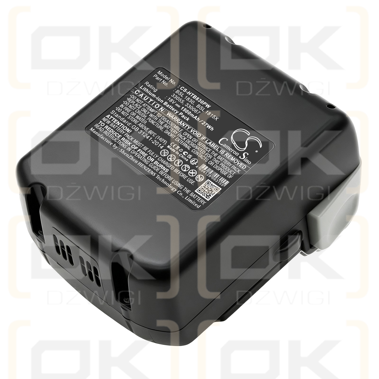 Bateria zamienna do Hitachi WH18DBDL / BSL 1830 1500 mAh Li-ion 18 V (Cameron Sino)
