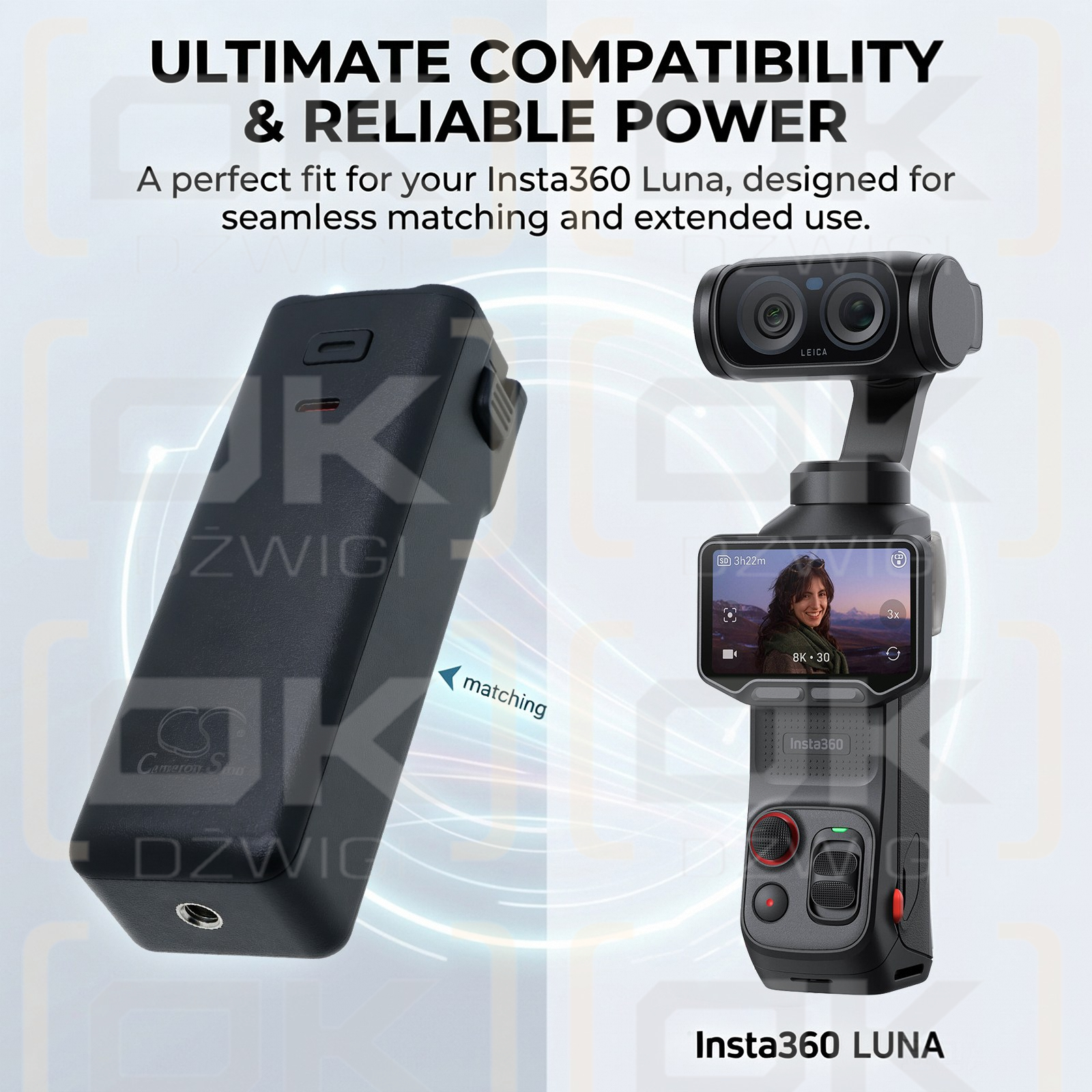 Ersatzakku für Insta360 Luna / HYD136 5800mAh Li-Ion 3,7V (Cameron Sino)