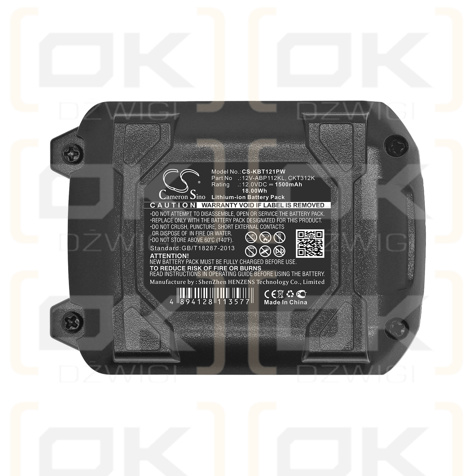 Bateria zamienna do Kobalt CSJ120KU / 12V-ABP112KL 1500 mAh Li-ion 12 V (Cameron Sino)