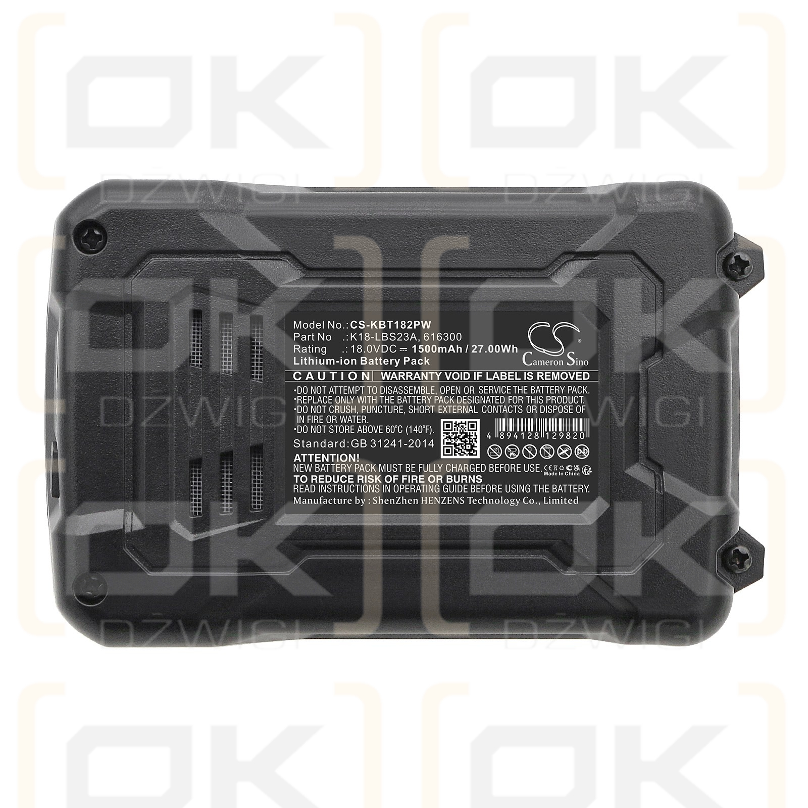Bateria zamienna do Kobalt K18LD-26A / K18-LBS23A 1500 mAh Li-ion 18 V (Cameron Sino)