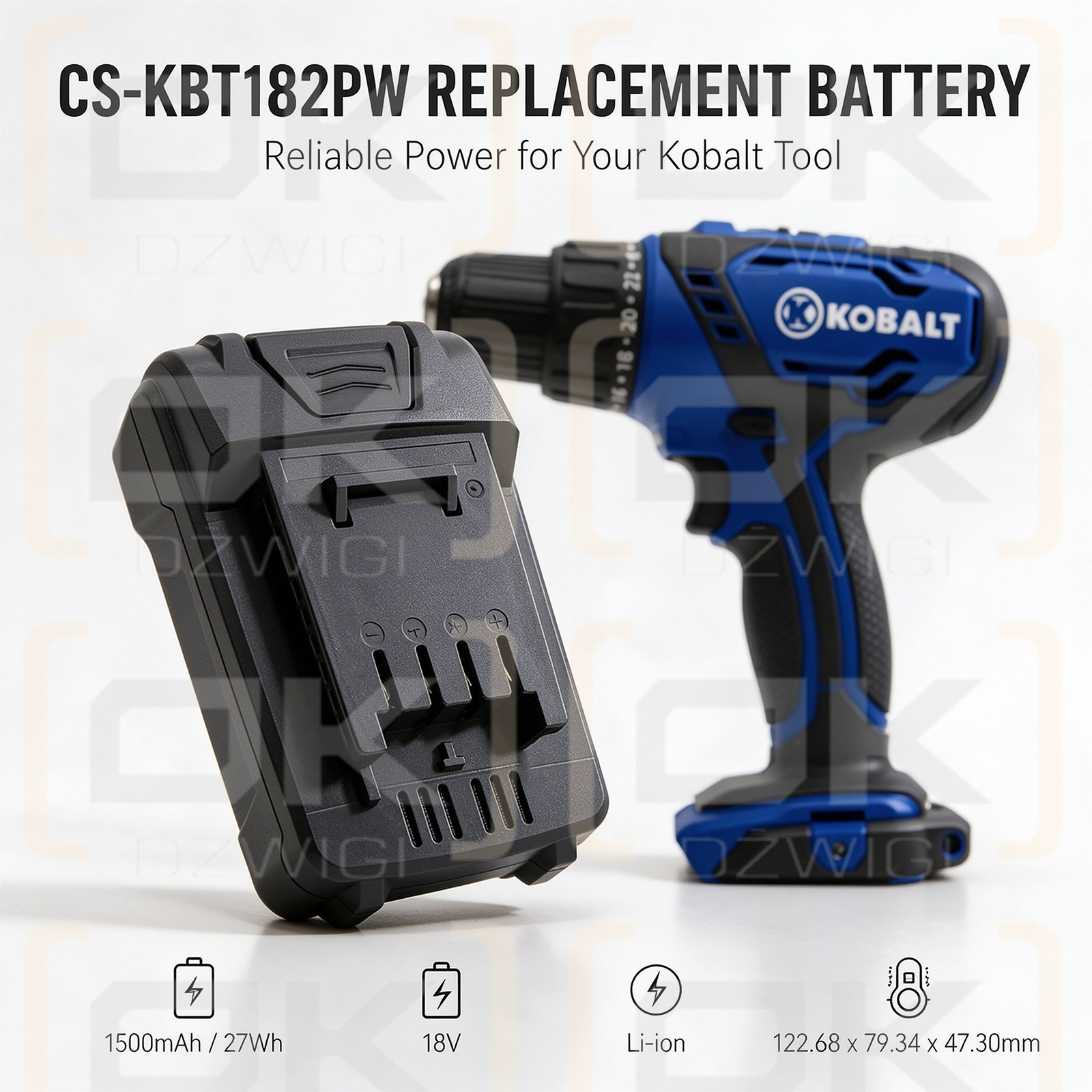 Bateria zamienna do Kobalt K18LD-26A / K18-LBS23A 1500 mAh Li-ion 18 V (Cameron Sino)