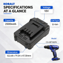 Bateria zamienna do Kobalt K18LD-26A / K18-LBS23A 2500 mAh Li-ion 18 V (Cameron Sino)
