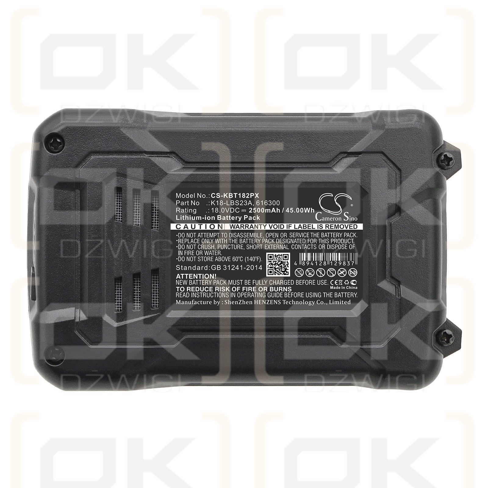 Bateria zamienna do Kobalt K18LD-26A / K18-LBS23A 2500 mAh Li-ion 18 V (Cameron Sino)