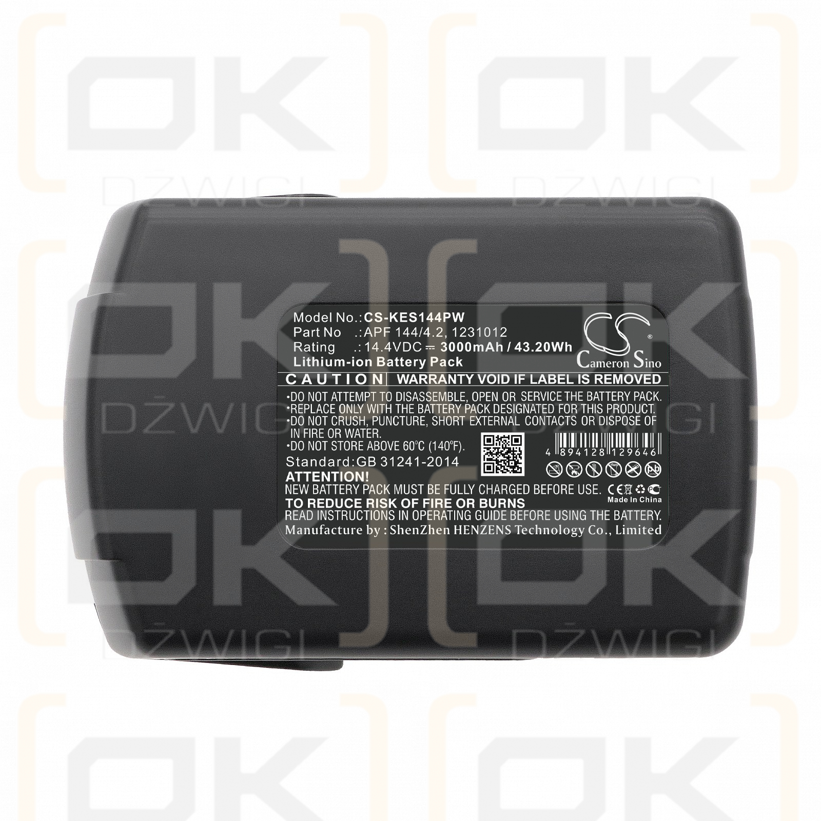 Bateria zamienna do Kress 144 AFB / APF 144/4.2 3000 mAh Li-ion 14.4 V (Cameron Sino)