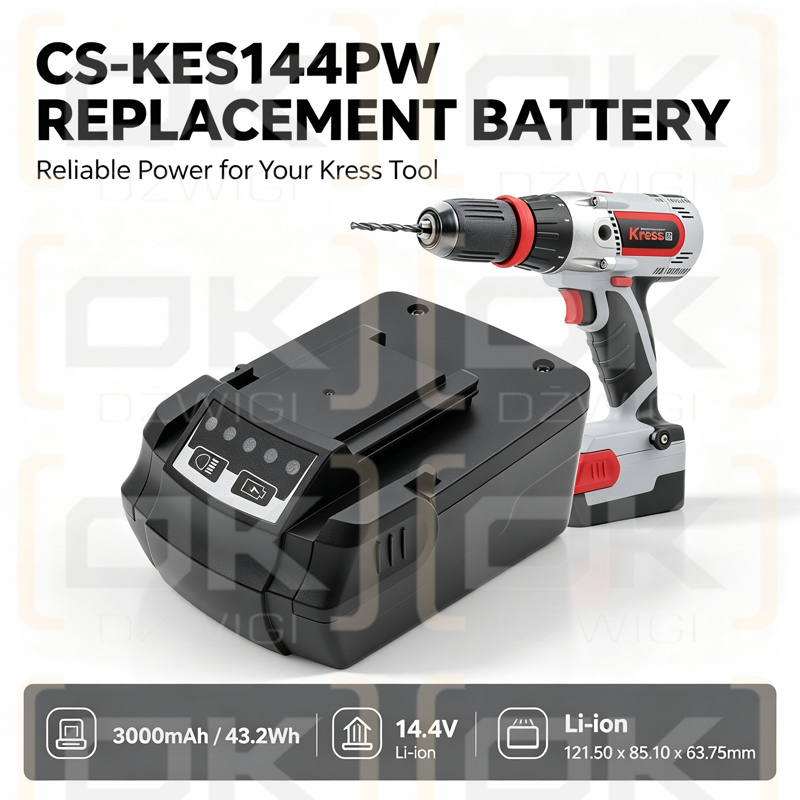 Bateria zamienna do Kress 144 AFB / APF 144/4.2 3000 mAh Li-ion 14.4 V (Cameron Sino)