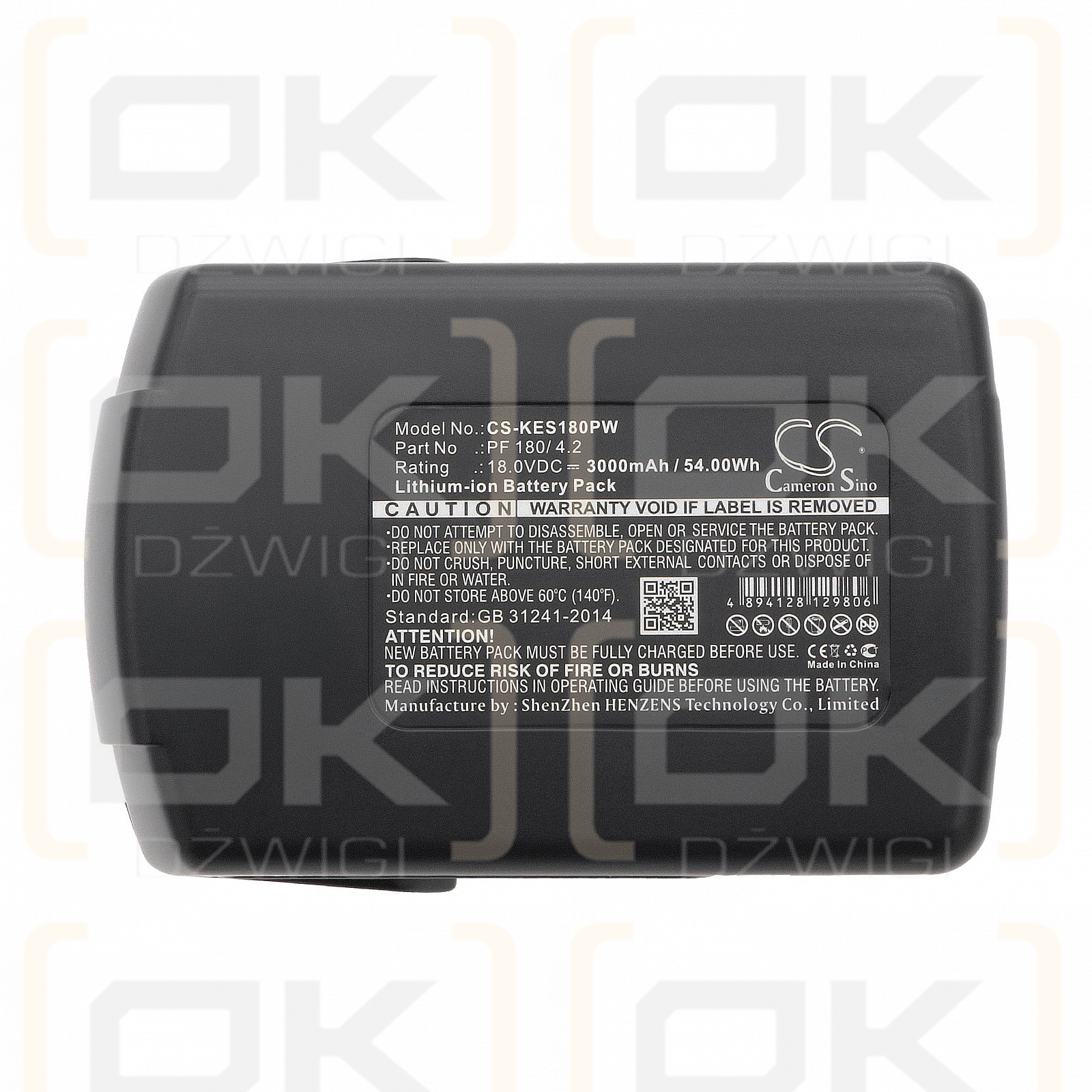 Bateria zamienna do Kress APF 180/2.1 / PF 180/ 4.2 3000 mAh Li-ion 18 V (Cameron Sino)