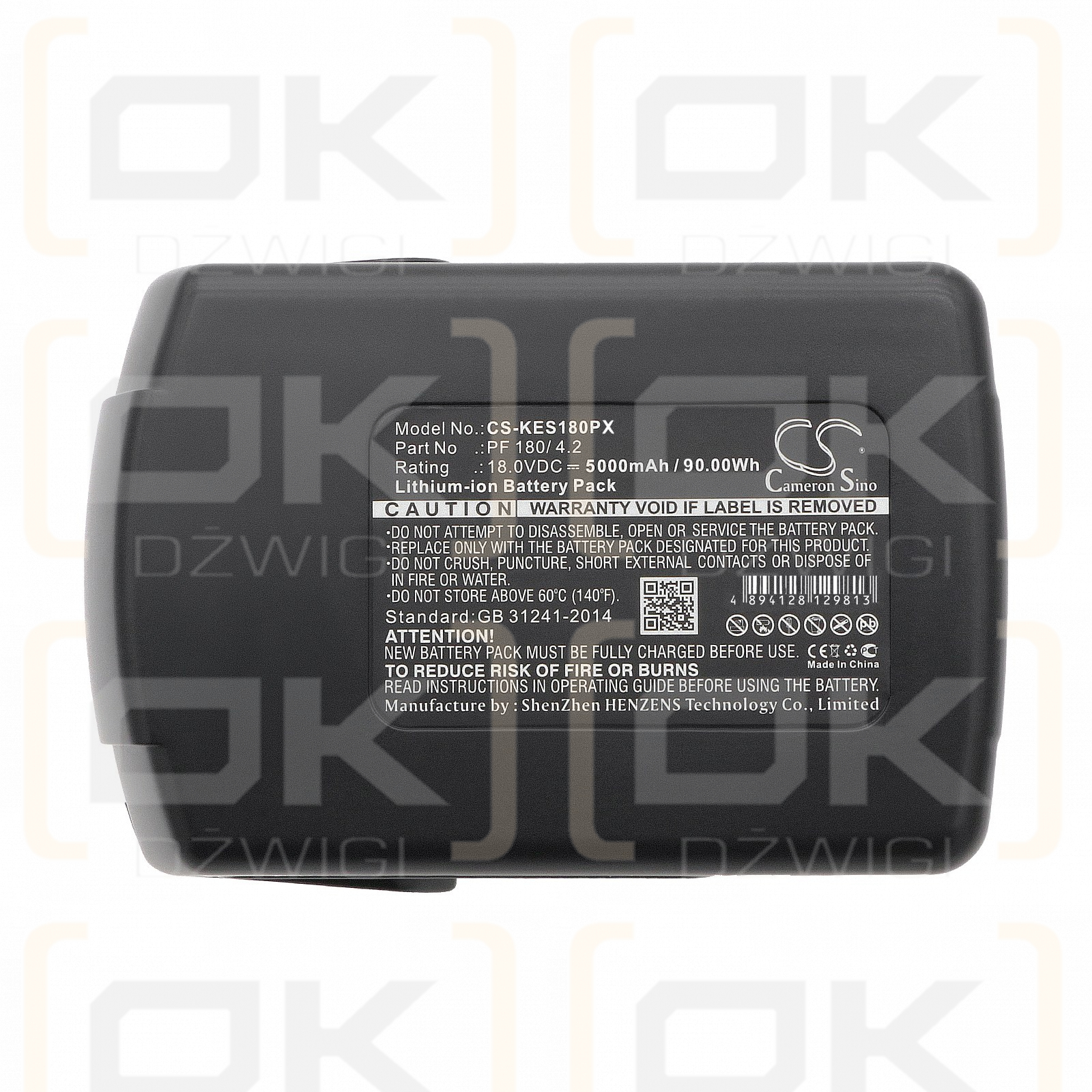Bateria zamienna do Kress APF 180/2.1 / PF 180/ 4.2 5000 mAh Li-ion 18 V (Cameron Sino)