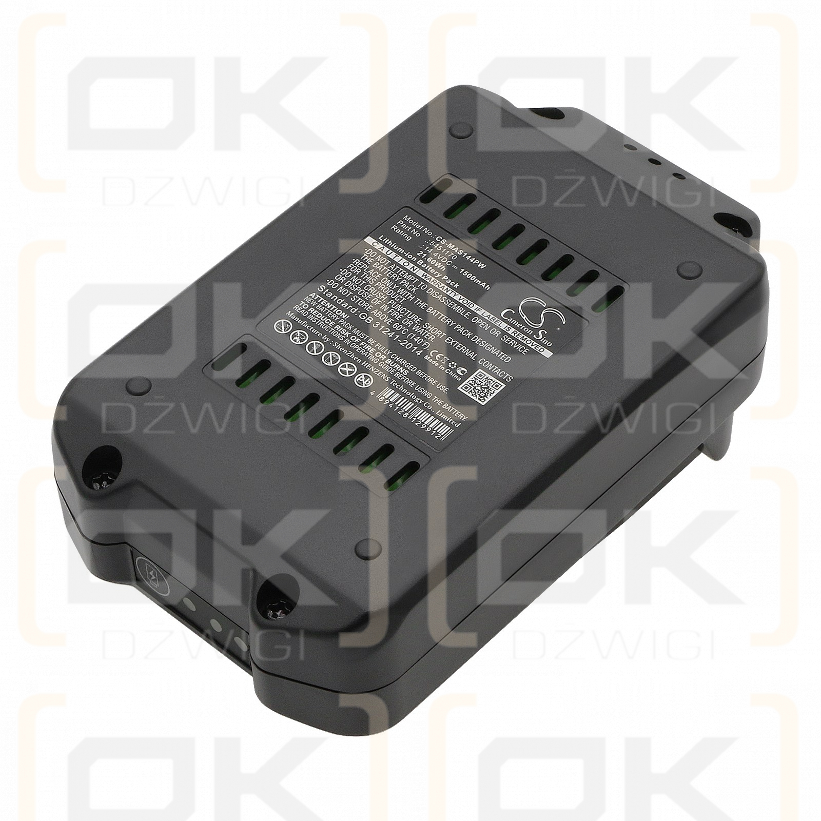 Ersatzakku für Meister Craft 5450880 / 5451170 1500 mAh Li-Ion 14,4 V (Cameron Sino)