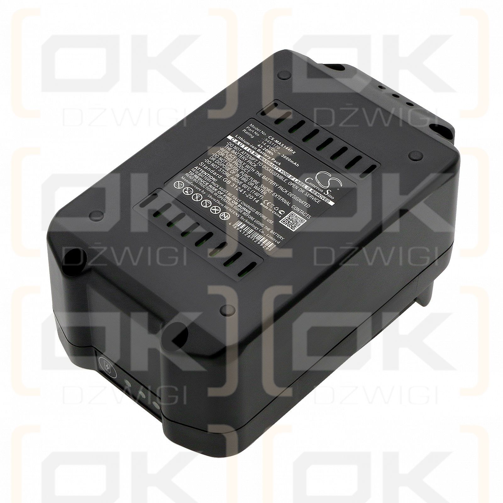 Ersatzakku für Meister Craft 5450880 / 5451170 3000 mAh Li-Ion 14,4 V (Cameron Sino)