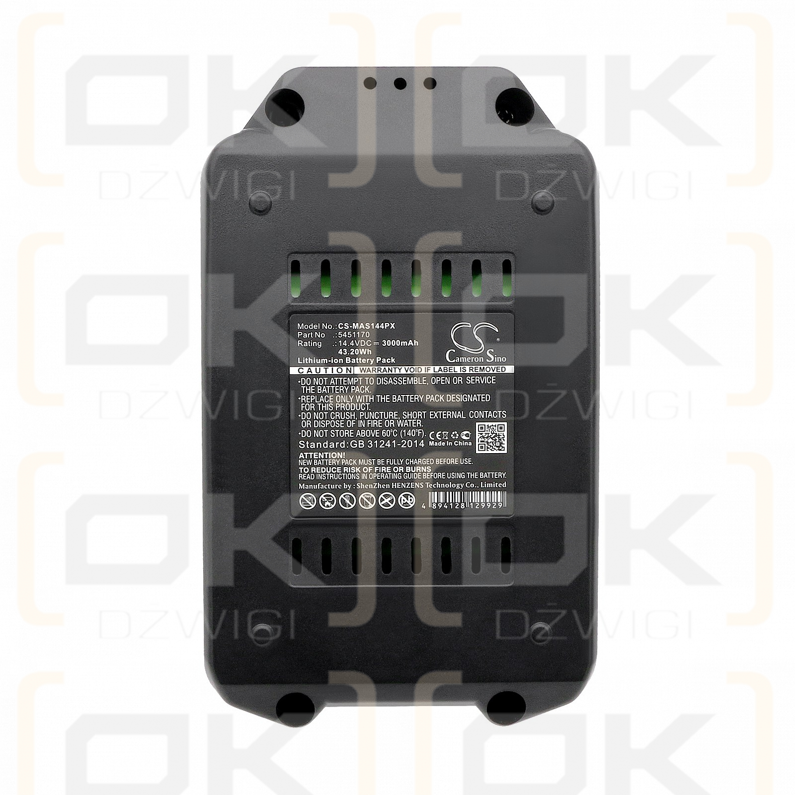 Ersatzakku für Meister Craft 5450880 / 5451170 3000 mAh Li-Ion 14,4 V (Cameron Sino)