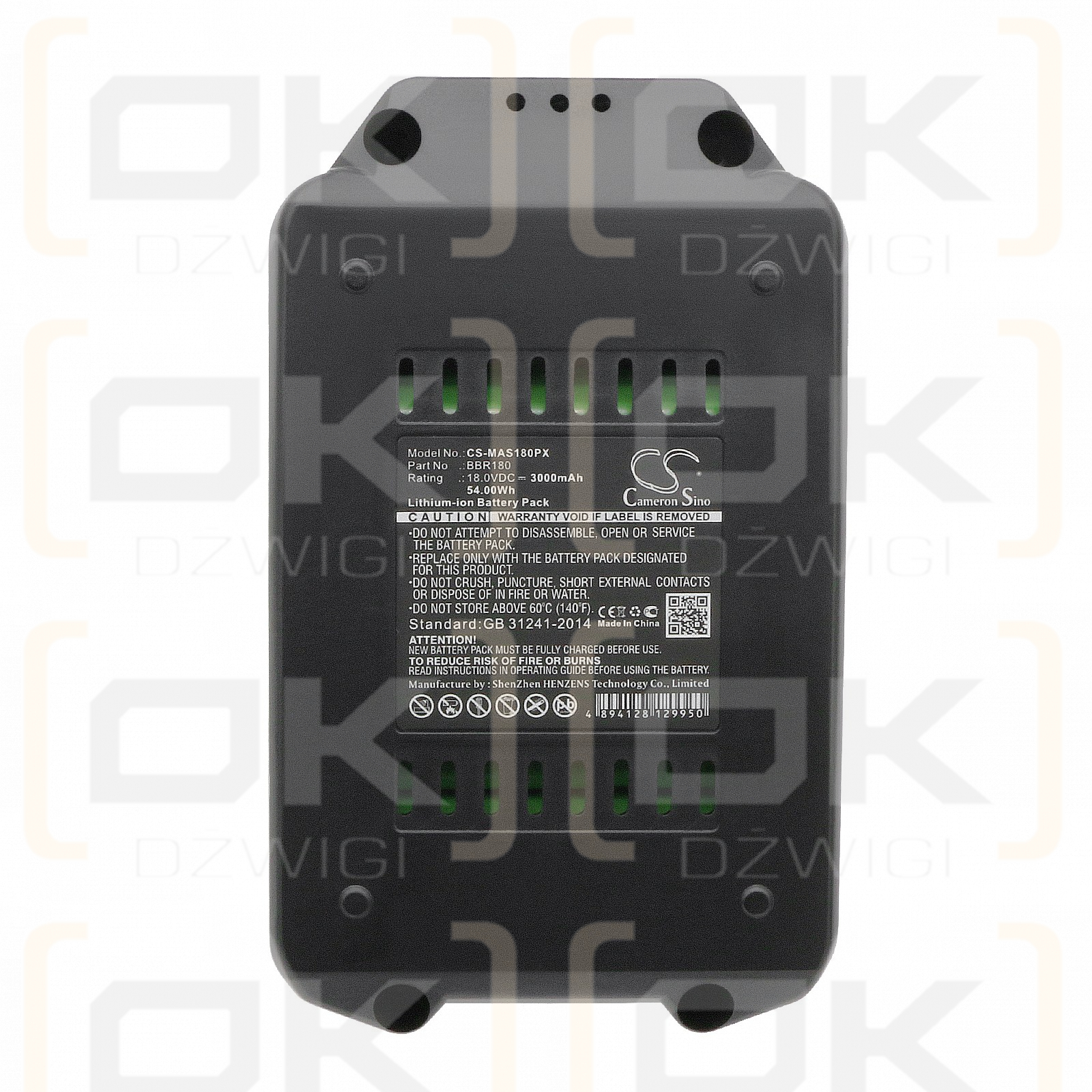 Ersatzakku für Meister Craft 5451260 / BBR180 3000 mAh Li-Ion 18 V (Cameron Sino)