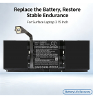 Ersatzakku für Microsoft Surface Laptop 3 1868 / G3HTA057H 6000mAh Li-Polymer 7,58V (Cameron Sino)