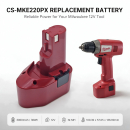 Ersatzakku für Milwaukee 0409-6 / 48-11-0140 3000 mAh Ni-MH 12 V (Cameron Sino)